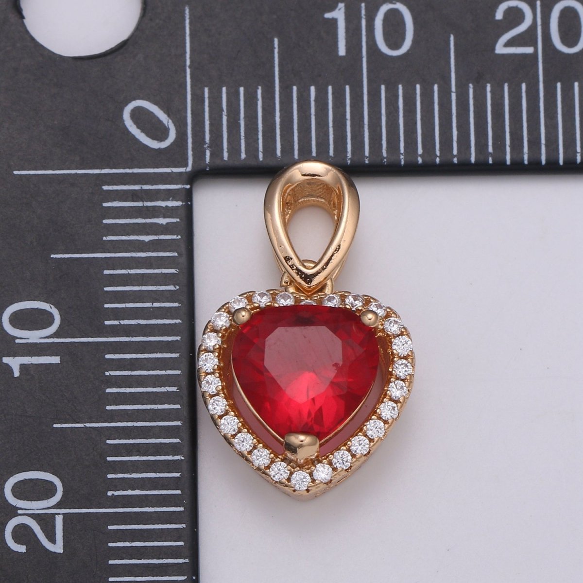 Dainty Gold Fill Heart Pendant Micro Pave Heart Charm for Necklace Pendant Layer Statement Necklace be my valentine Jewelry I-132