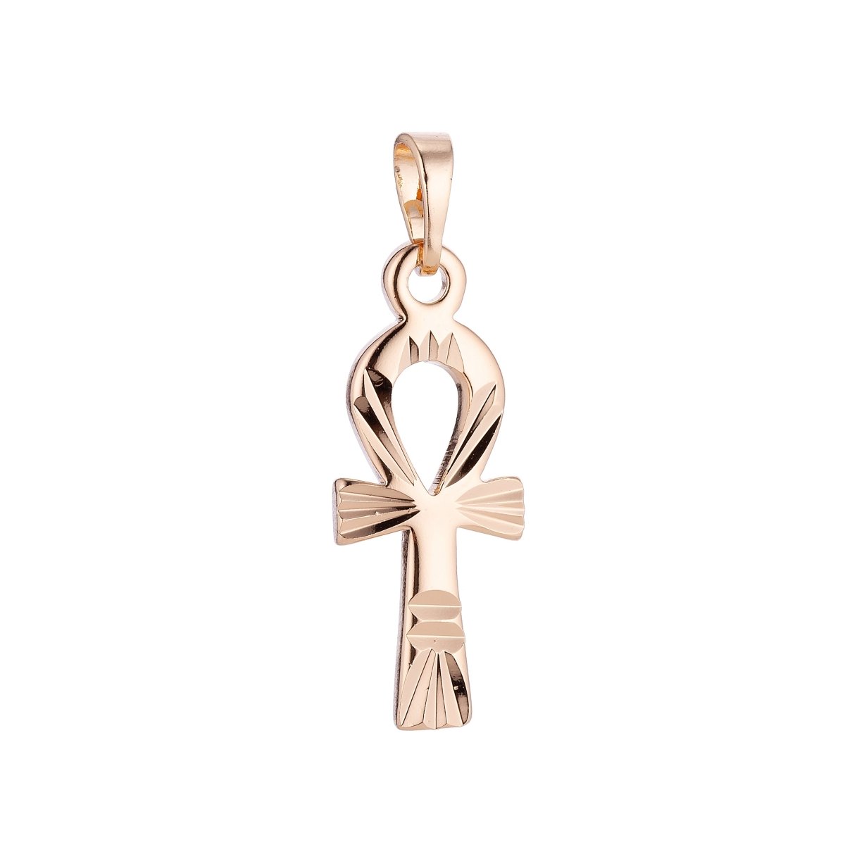 Dainty Gold Filled Ankh Cross Key of Life Pendants H-697 - DLUXCA