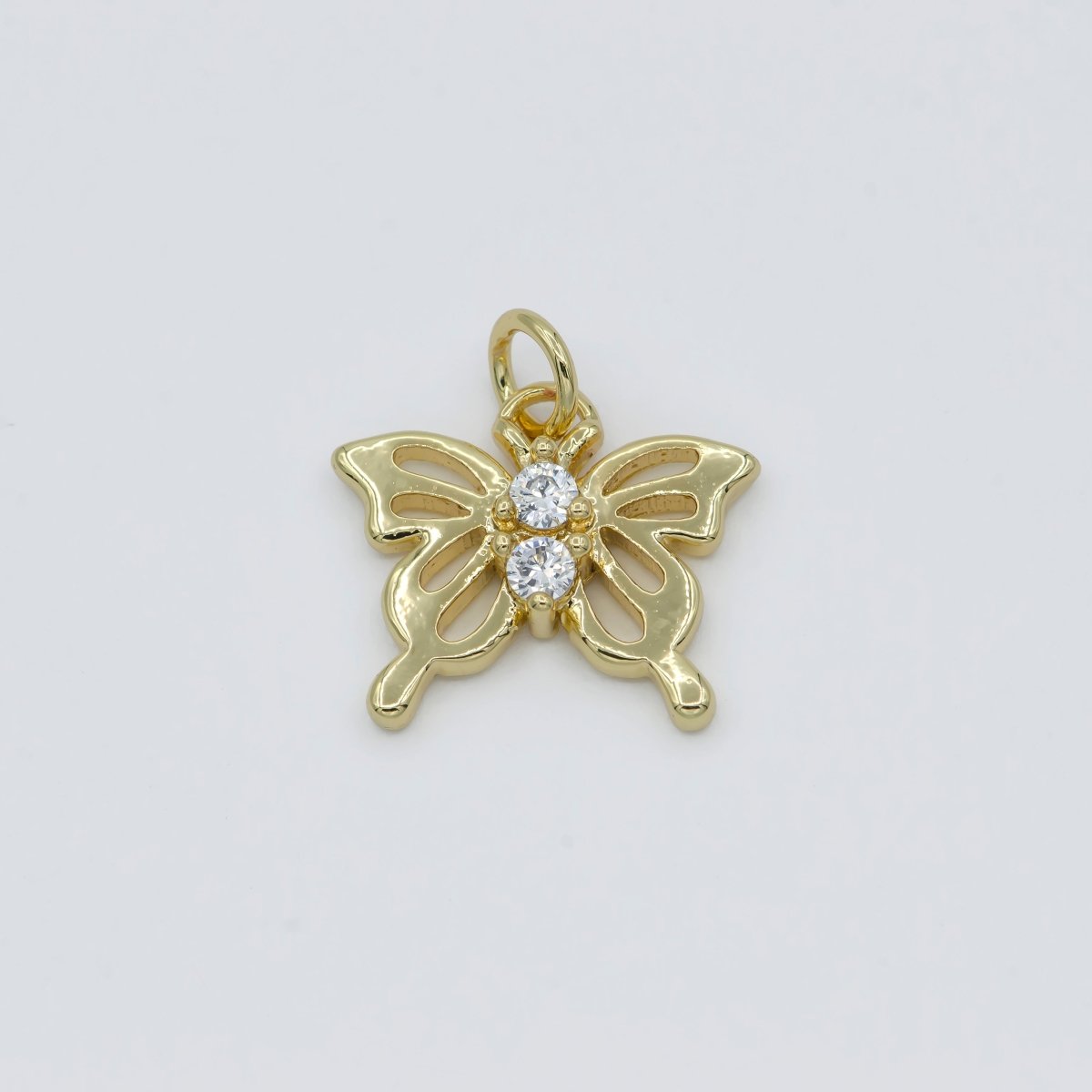 Dainty Gold Filled Butterfly Charm E-821 - DLUXCA