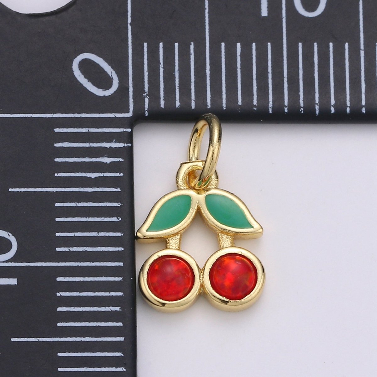 Dainty Gold Filled Cherry Charm E-017, E-019