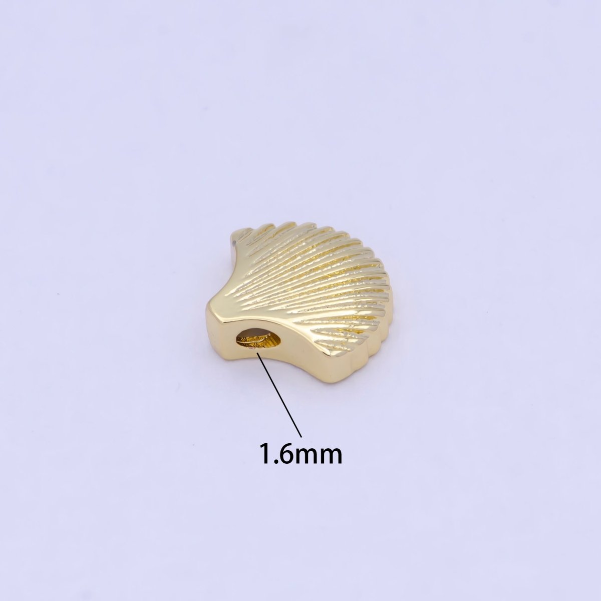 Dainty Gold Filled Clam Shell Bead Spacer for Bracelet W-854 - DLUXCA