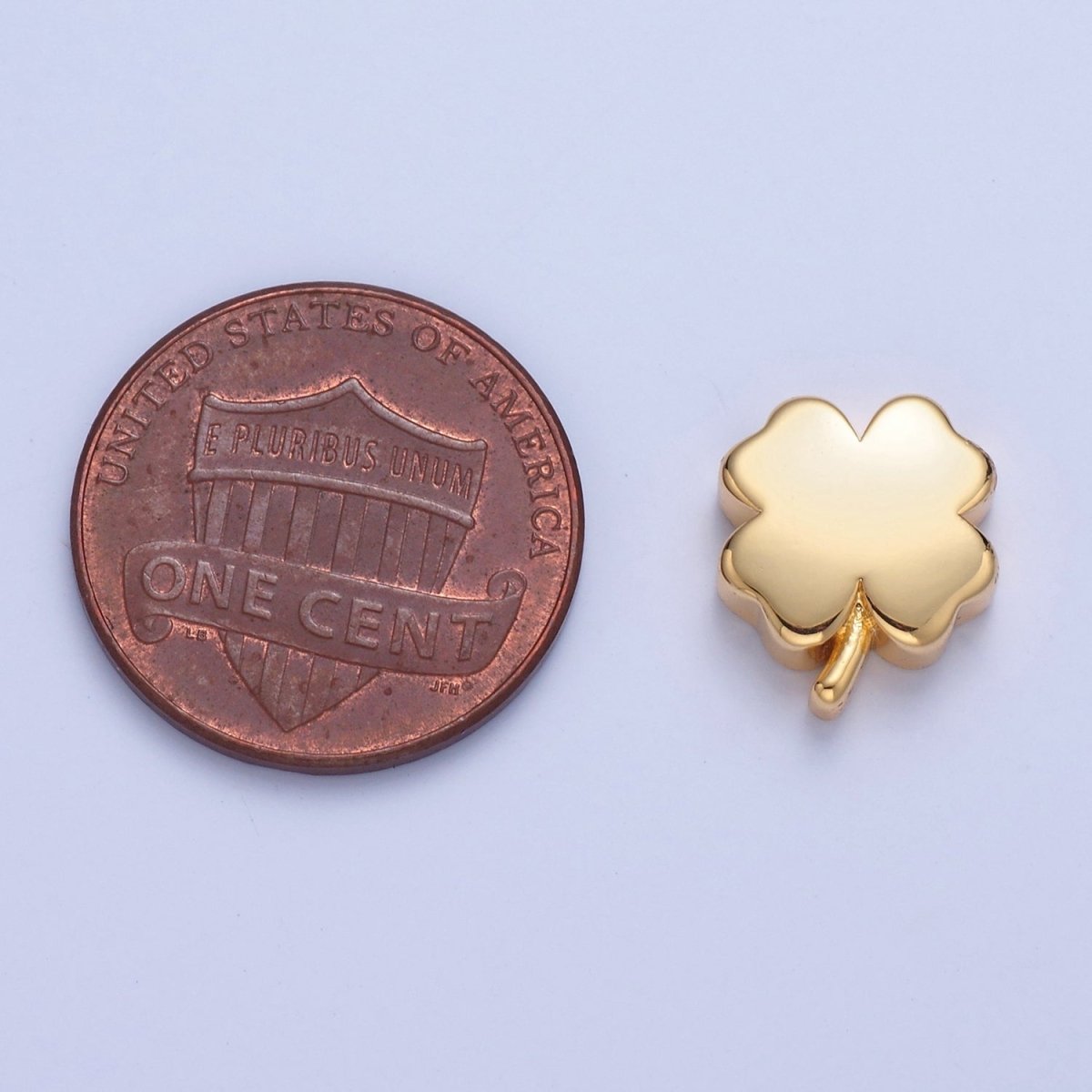 Dainty Gold Filled Clover Bead Spacer for Bracelet W-853 - DLUXCA