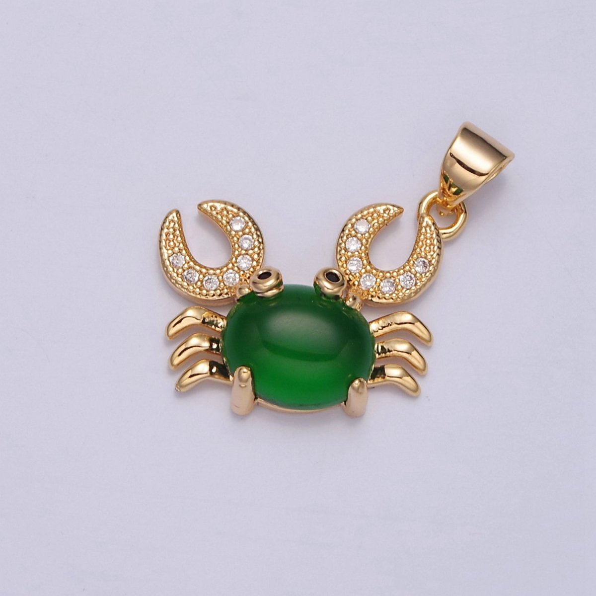 Dainty Gold Filled Crab Pendant J-599 - DLUXCA