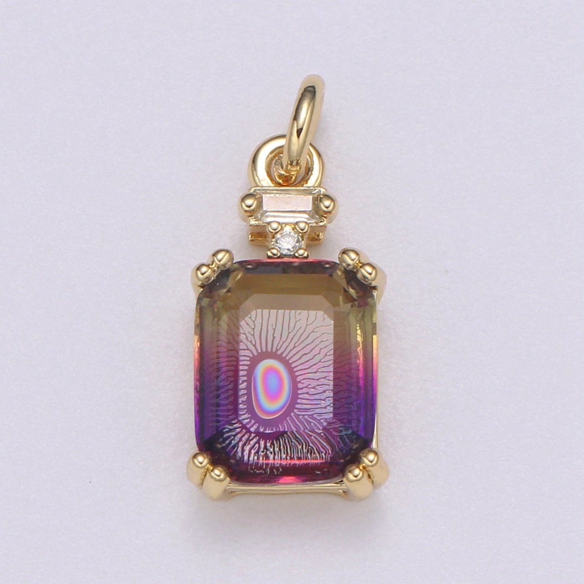 Dainty Gold Filled Crystal Charm  E-247-E-253 M-490
