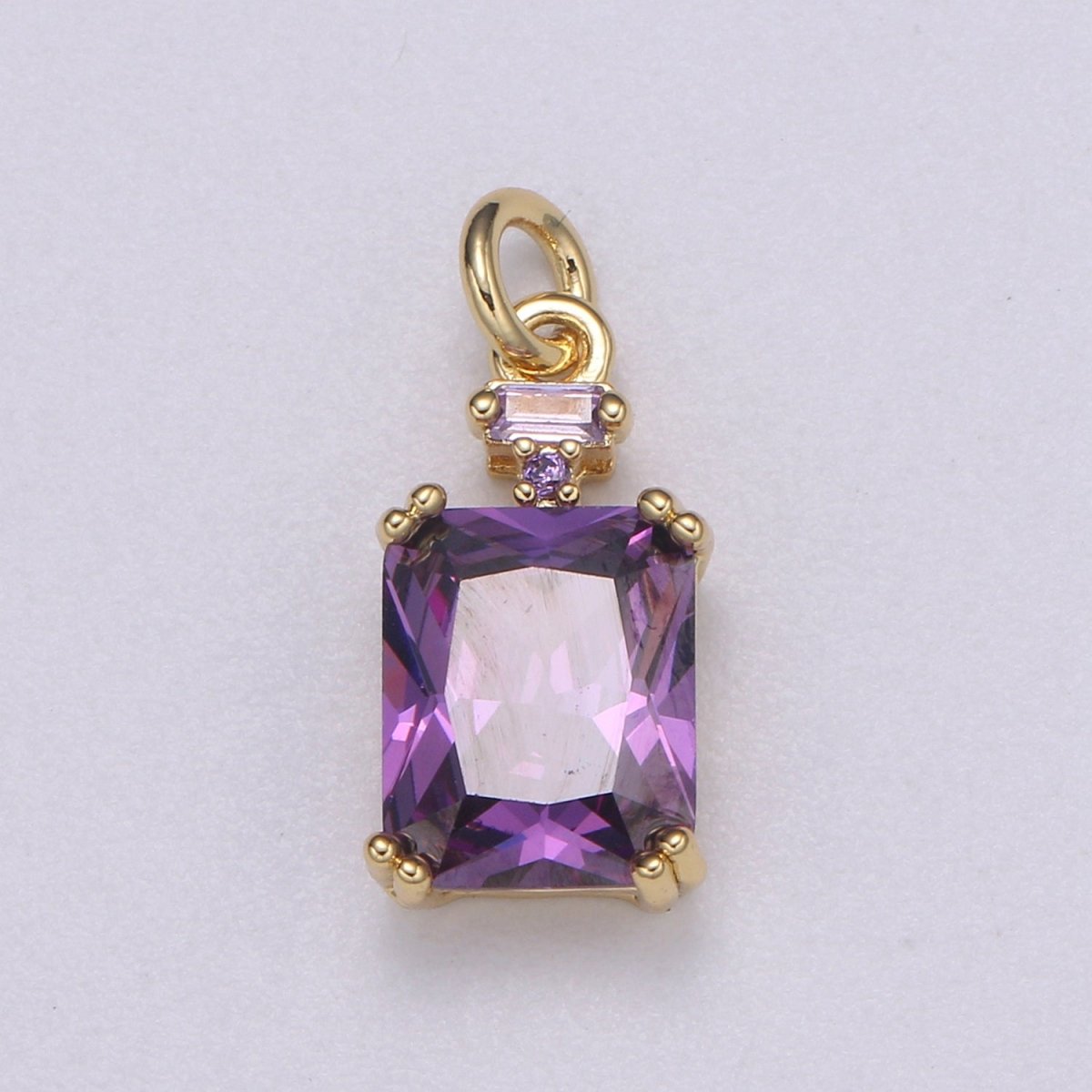 Dainty Gold Filled Crystal Charm  E-247-E-253 M-490