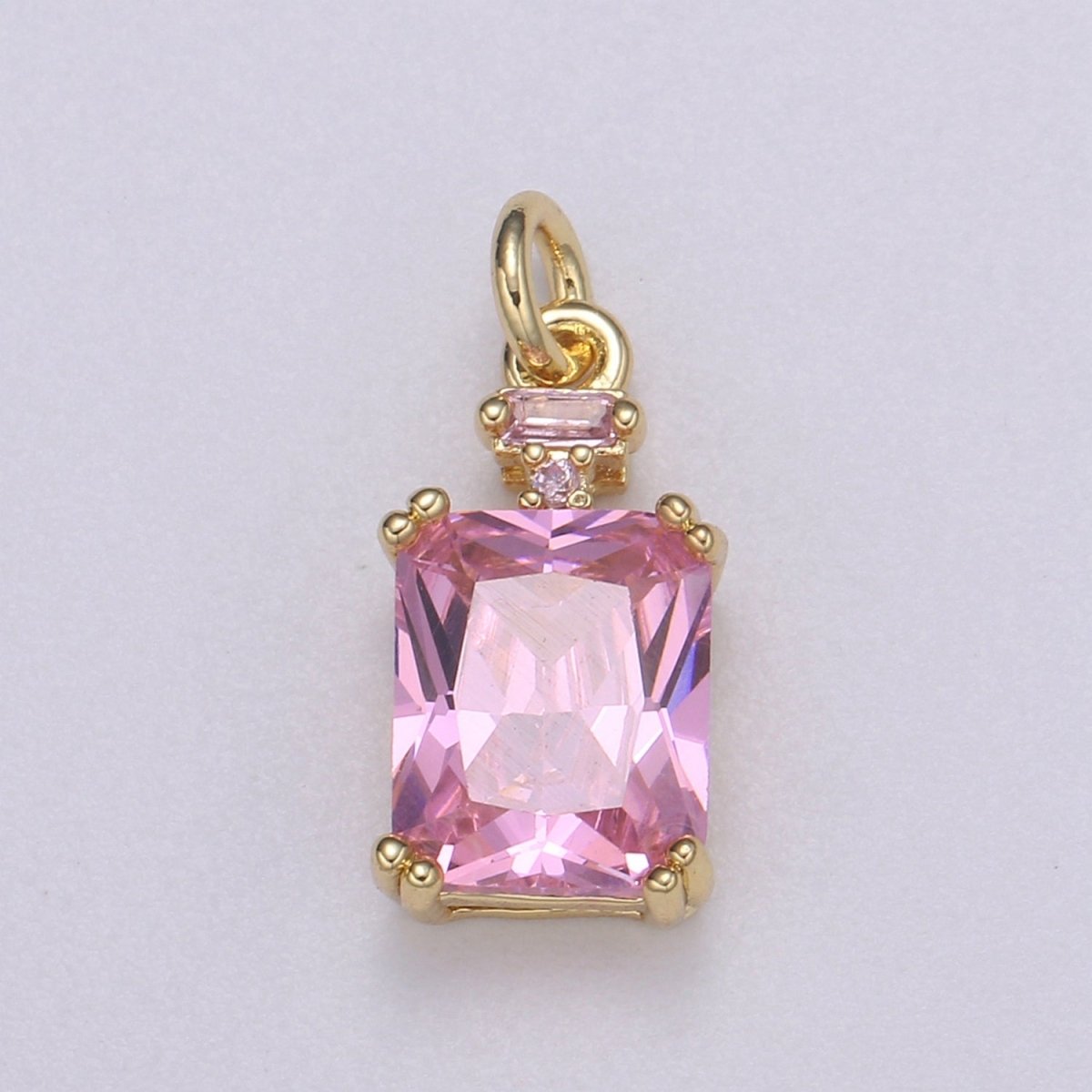 Dainty Gold Filled Crystal Charm  E-247-E-253 M-490