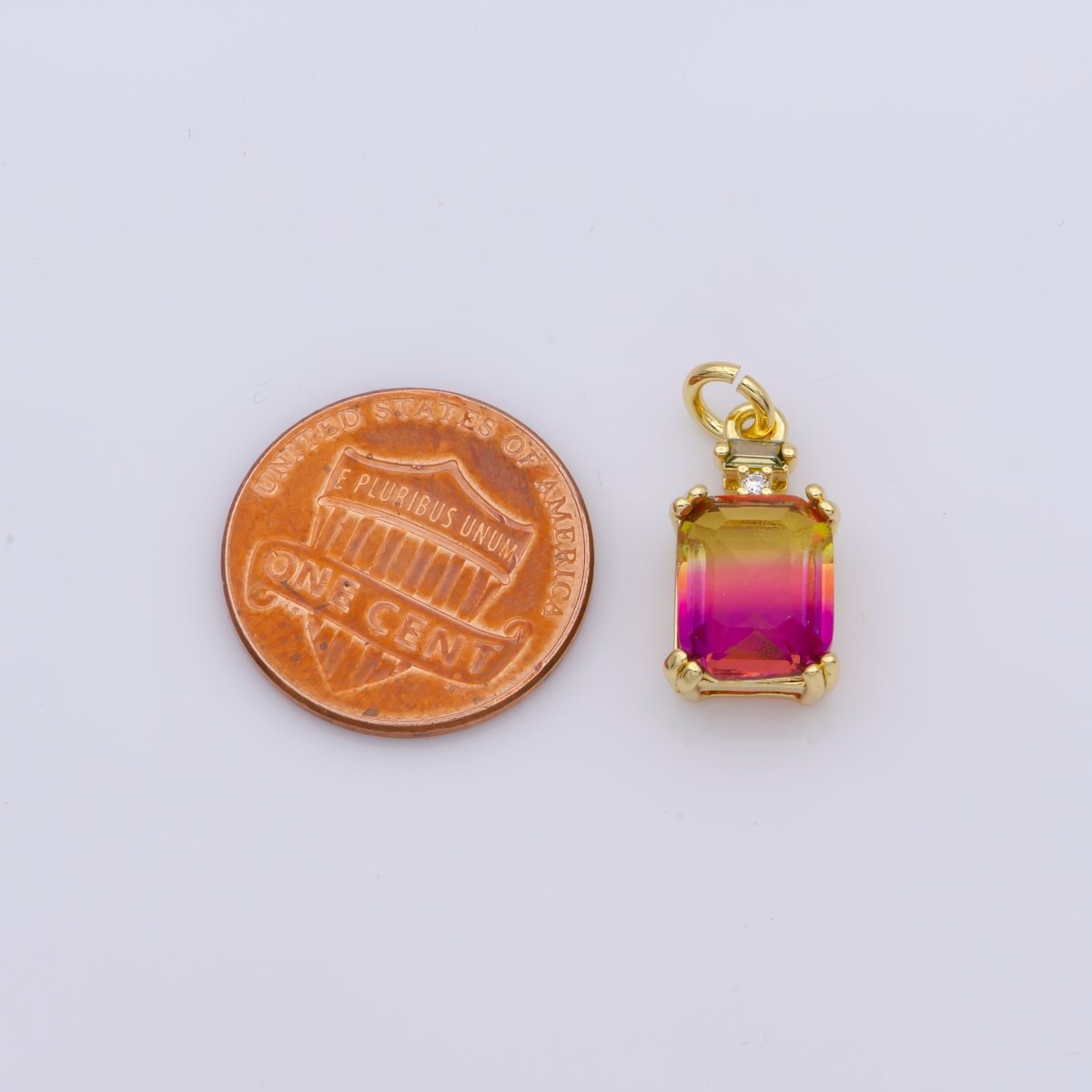 Dainty Gold Filled Crystal Charm  E-247-E-253 M-490
