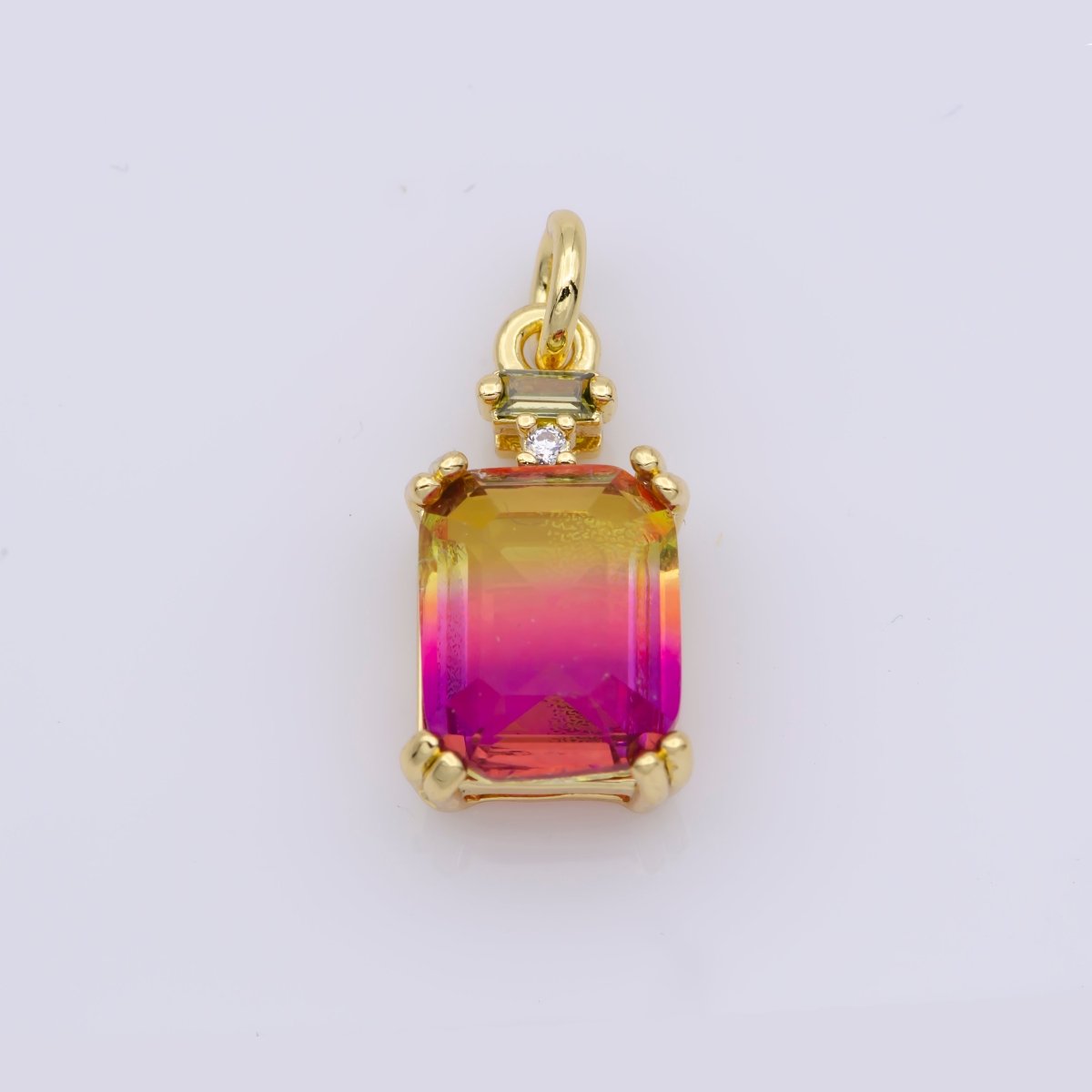 Dainty Gold Filled Crystal Charm  E-247-E-253 M-490