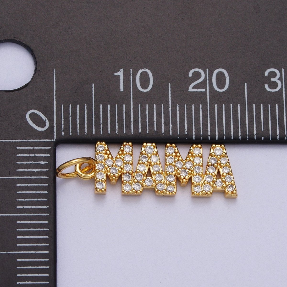 Dainty Gold Filled Cubic Mama Charm Micro Pave Mother Pendant for Bracelet Necklace Earring Supply AC547 AC548