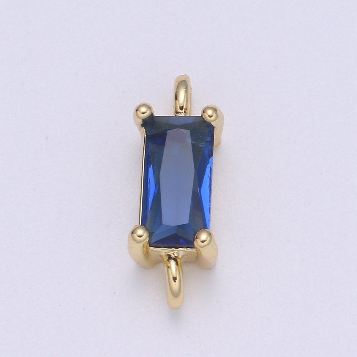 Dainty Gold Filled Cubic Zirconia Emerald Cut Link Connectors  F-594 F-595 F-596 F-597 F-598 F-599