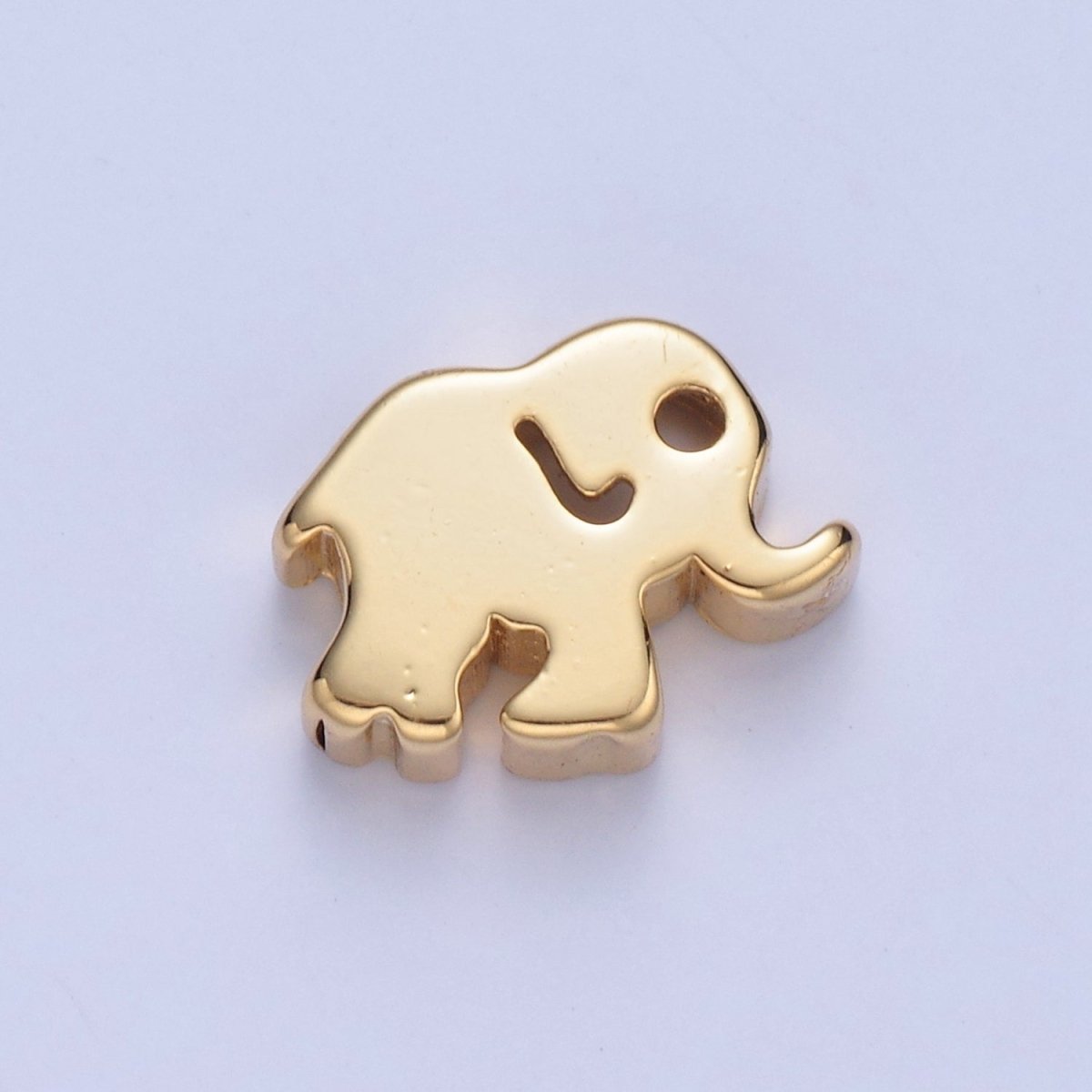 Dainty Gold Filled Elephant Bead Spacer for Bracelet W-856 - DLUXCA