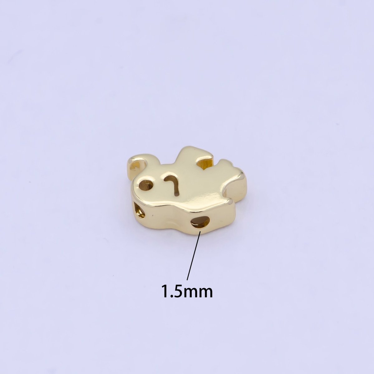 Dainty Gold Filled Elephant Bead Spacer for Bracelet W-856 - DLUXCA