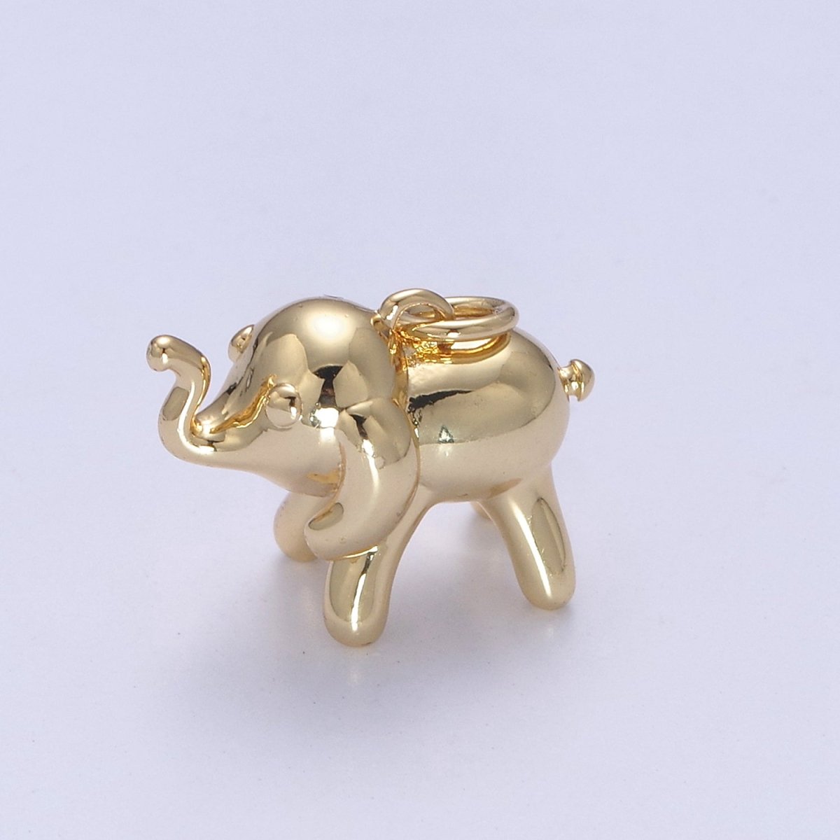 Dainty Gold Filled Elephant Charm Silver Wild Animal Safari Charm N-373