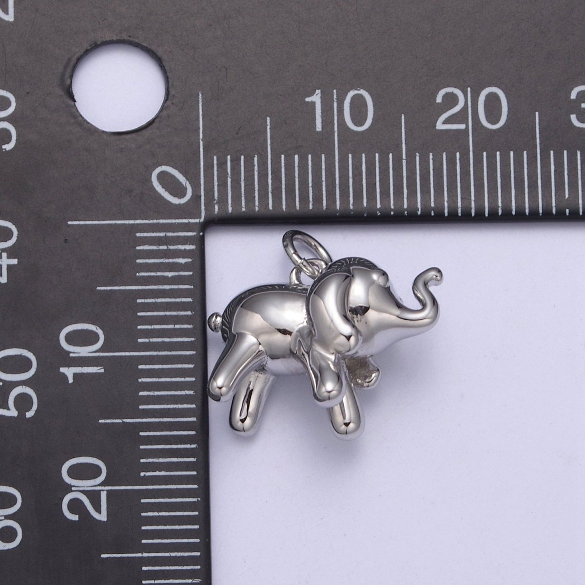Dainty Gold Filled Elephant Charm Silver Wild Animal Safari Charm N-373