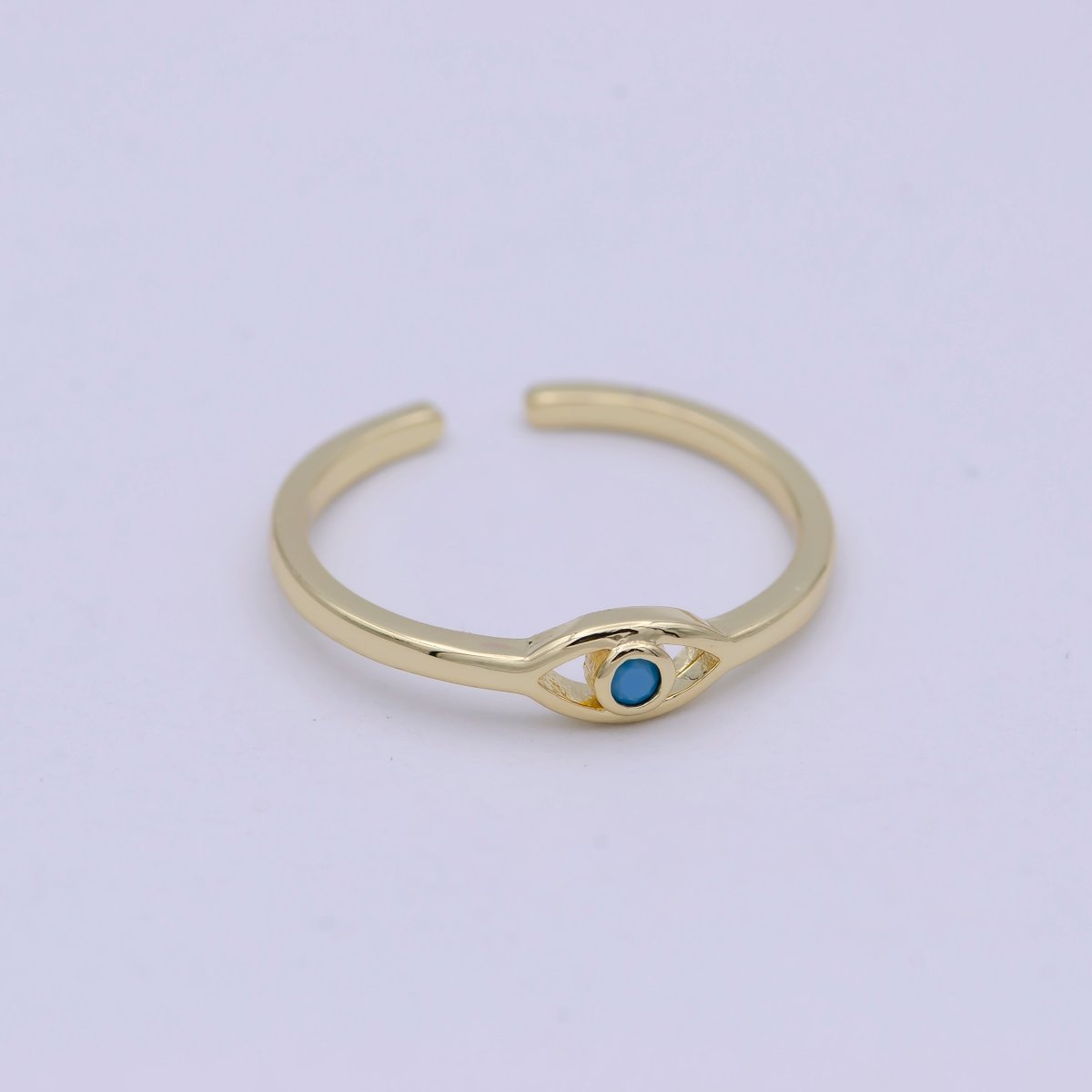 Dainty Gold Filled Evil Eye Ring Open Adjustable Jewelry S-383 ~ S-388