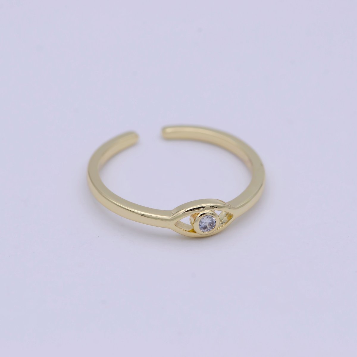 Dainty Gold Filled Evil Eye Ring Open Adjustable Jewelry S-383 ~ S-388