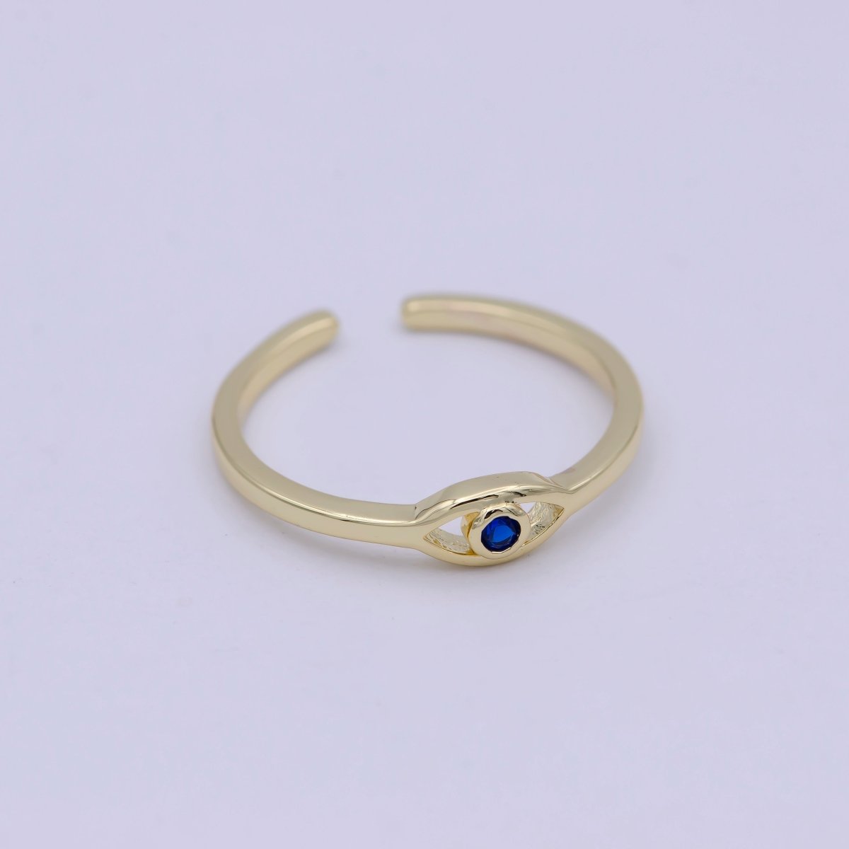 Dainty Gold Filled Evil Eye Ring Open Adjustable Jewelry S-383 ~ S-388