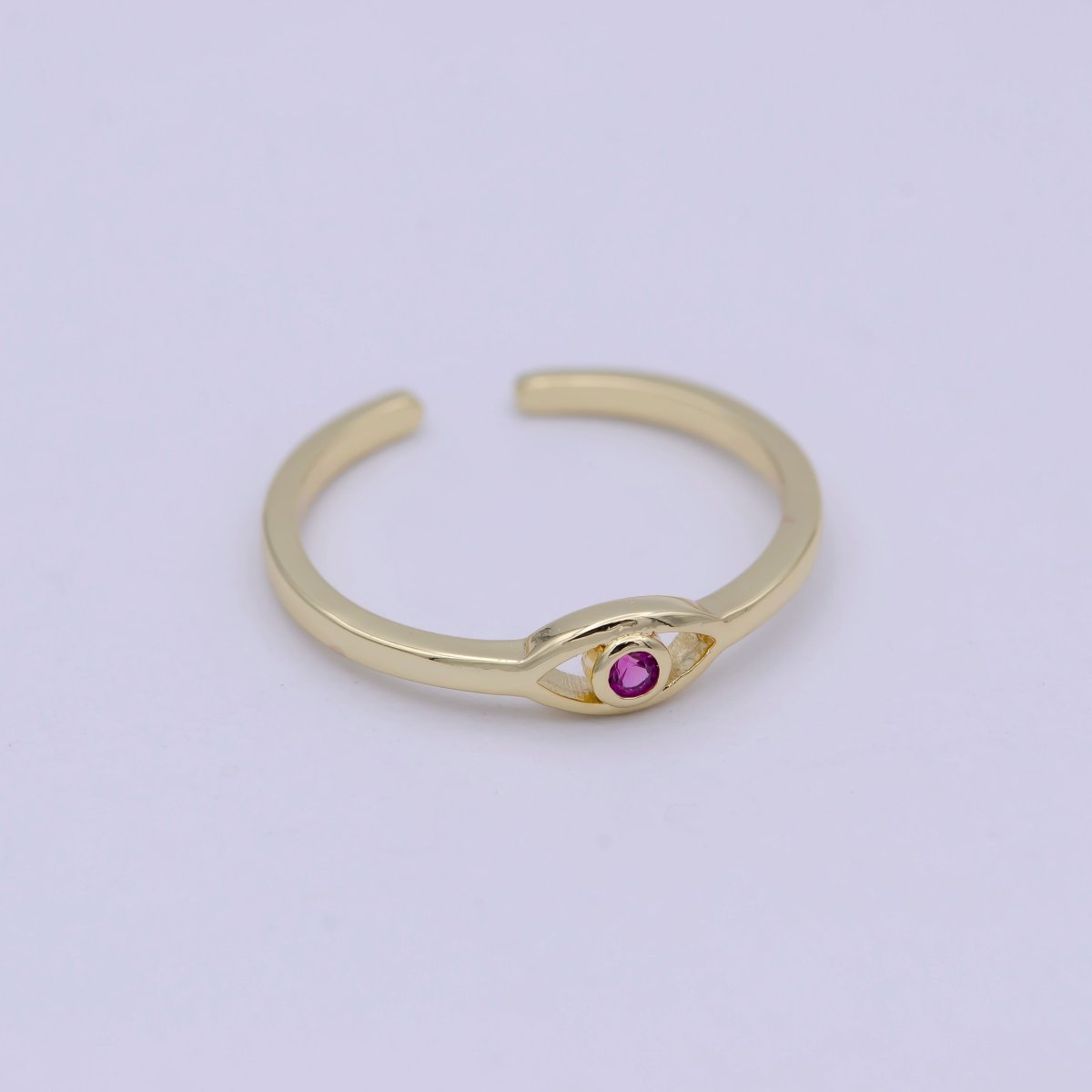 Dainty Gold Filled Evil Eye Ring Open Adjustable Jewelry S-383 ~ S-388