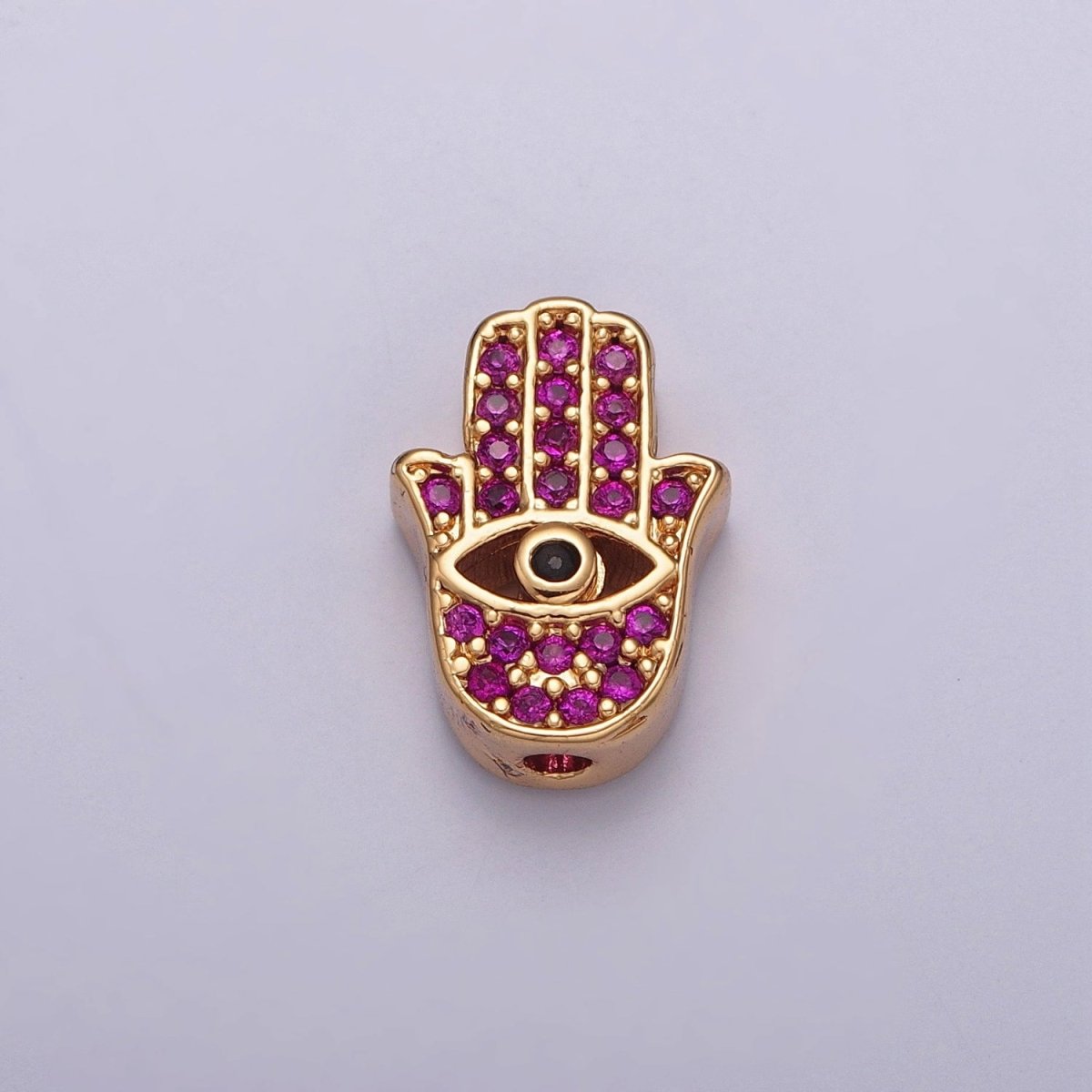 Dainty Gold Filled Hamsa Hand Bead Spacer for Bracelet Component W-908 W-909 W-910 W-911