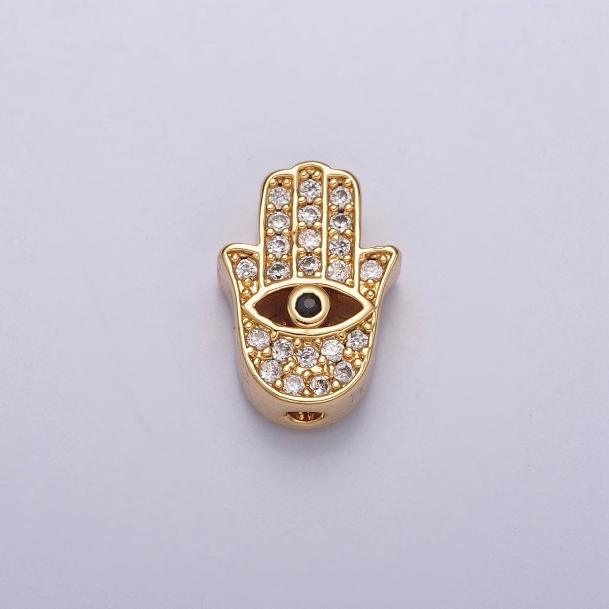 Dainty Gold Filled Hamsa Hand Bead Spacer for Bracelet Component W-908 W-909 W-910 W-911