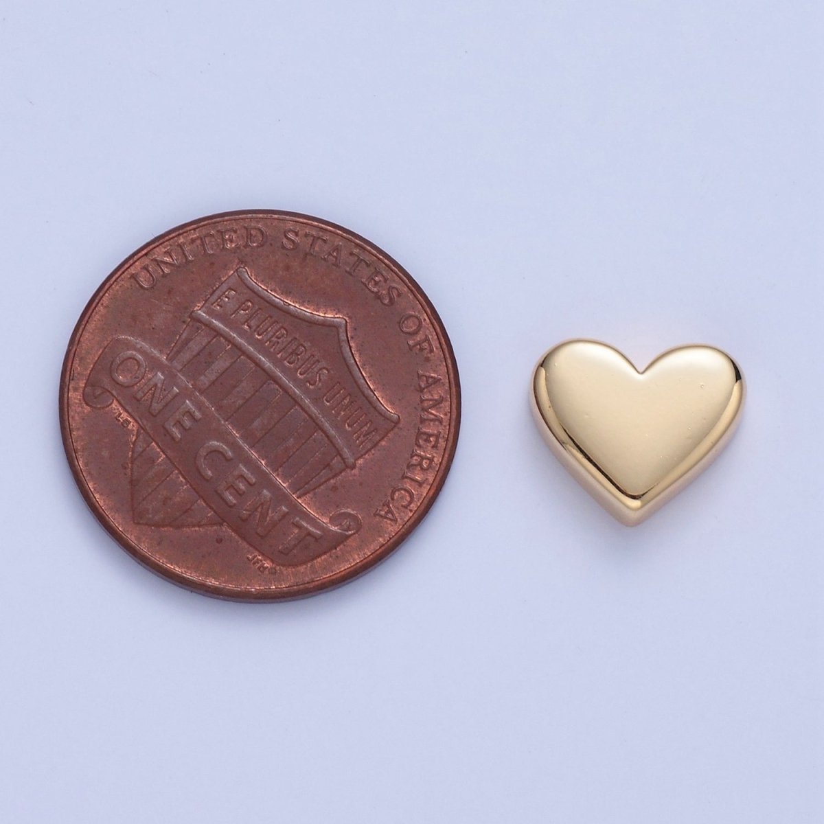Dainty Gold Filled Heart Bead Spacer for Bracelet Necklace W-852 - DLUXCA