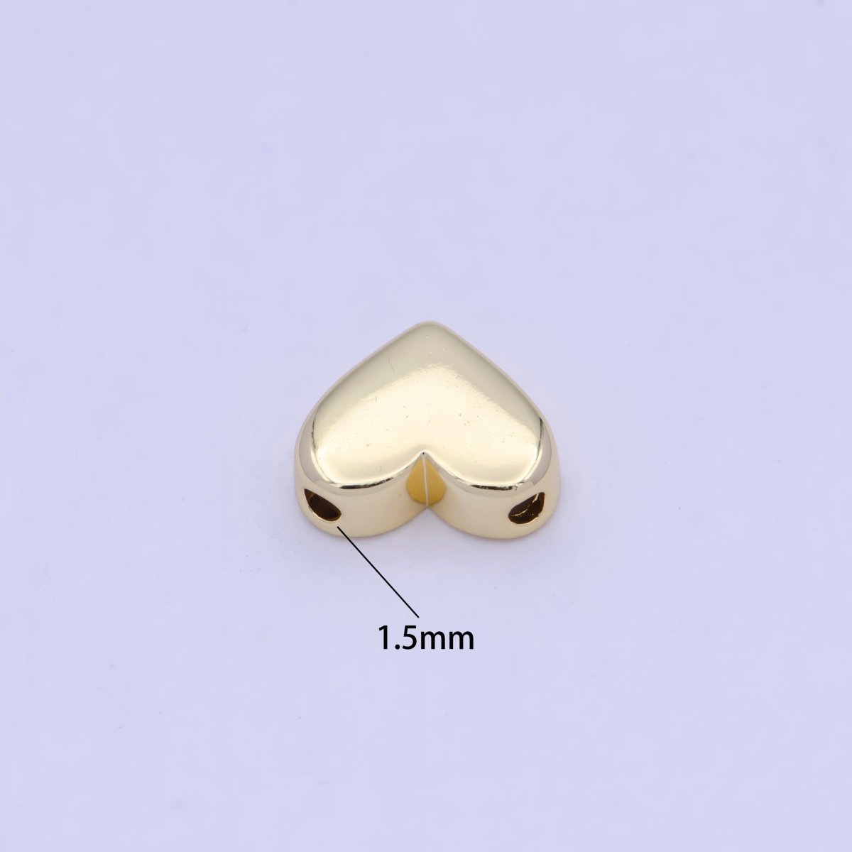 Dainty Gold Filled Heart Bead Spacer for Bracelet Necklace W-852 - DLUXCA