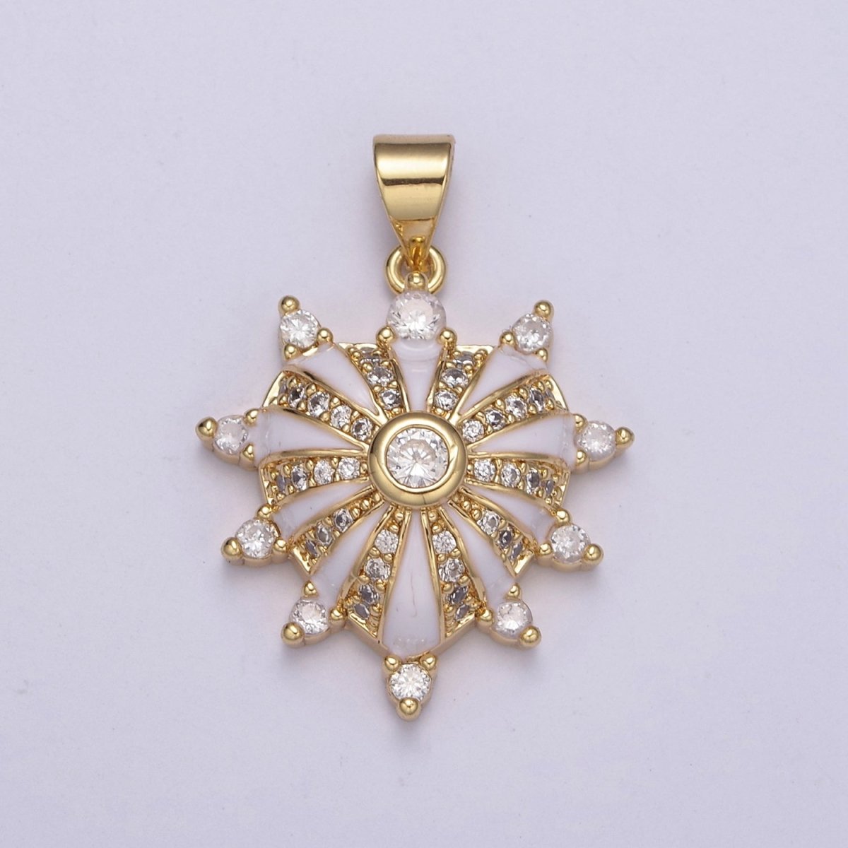 Dainty Gold Filled Heart Charm Enamel Love Medallion with Sunburst Radial Heart Pendant for Valentine Jewelry Making H-436 H439 H-440 H-441