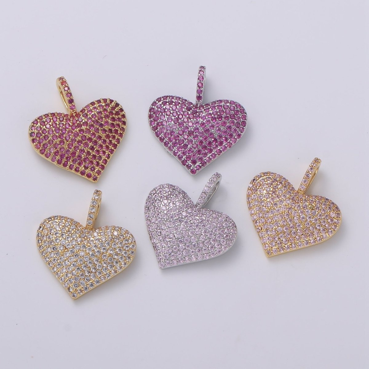 Dainty Gold Filled Heart Charms H-438 H-462 H-467 H-486 H-488