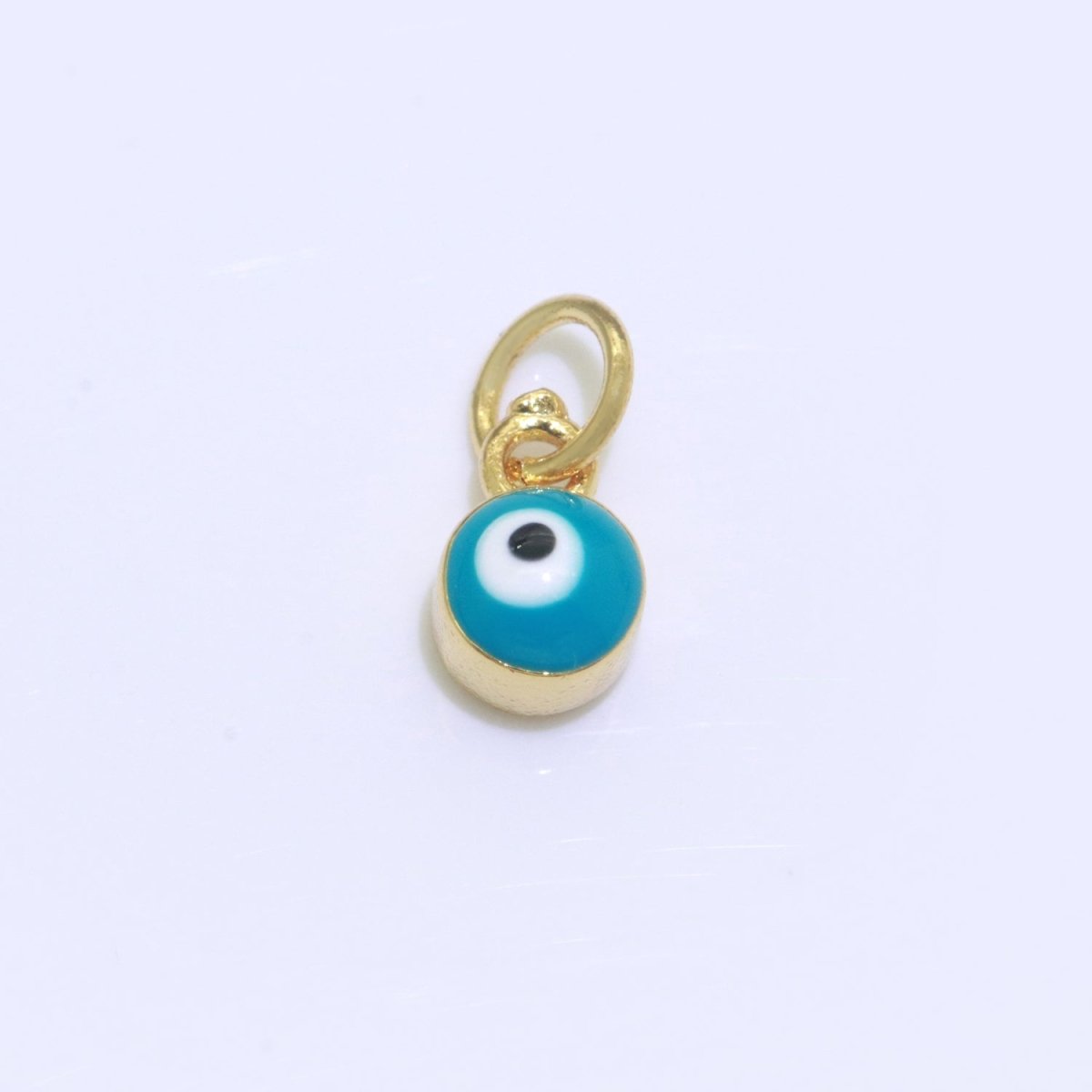 Dainty Gold Filled Mini Enamel Evil Eyes Charm, Tiny Round Evil Eye Charm, Pendants for Necklace Bracelet Earring add on charm