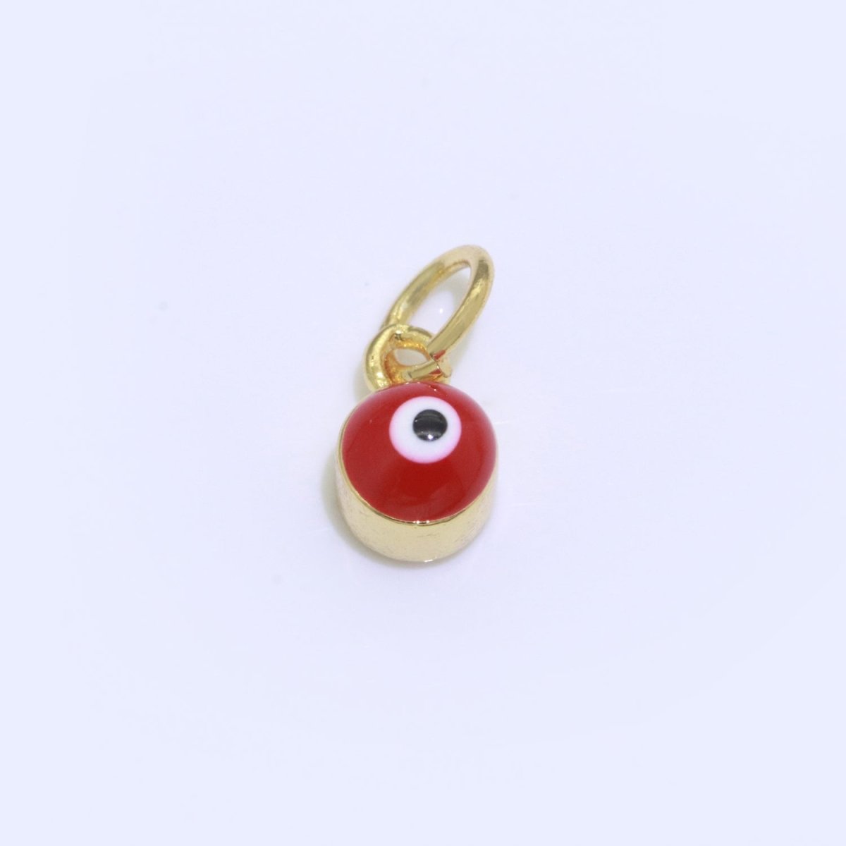 Dainty Gold Filled Mini Enamel Evil Eyes Charm, Tiny Round Evil Eye Charm, Pendants for Necklace Bracelet Earring add on charm