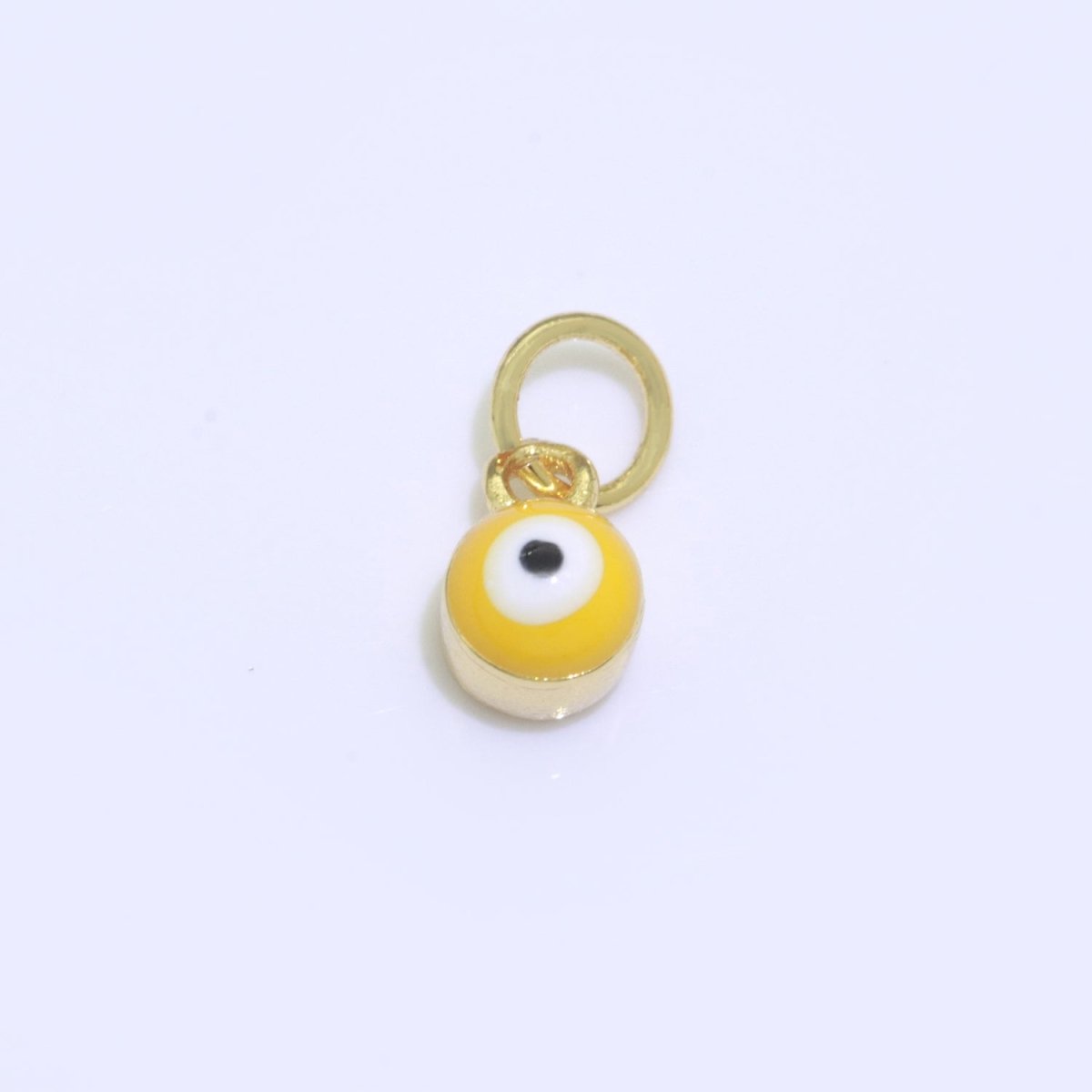 Dainty Gold Filled Mini Enamel Evil Eyes Charm, Tiny Round Evil Eye Charm, Pendants for Necklace Bracelet Earring add on charm
