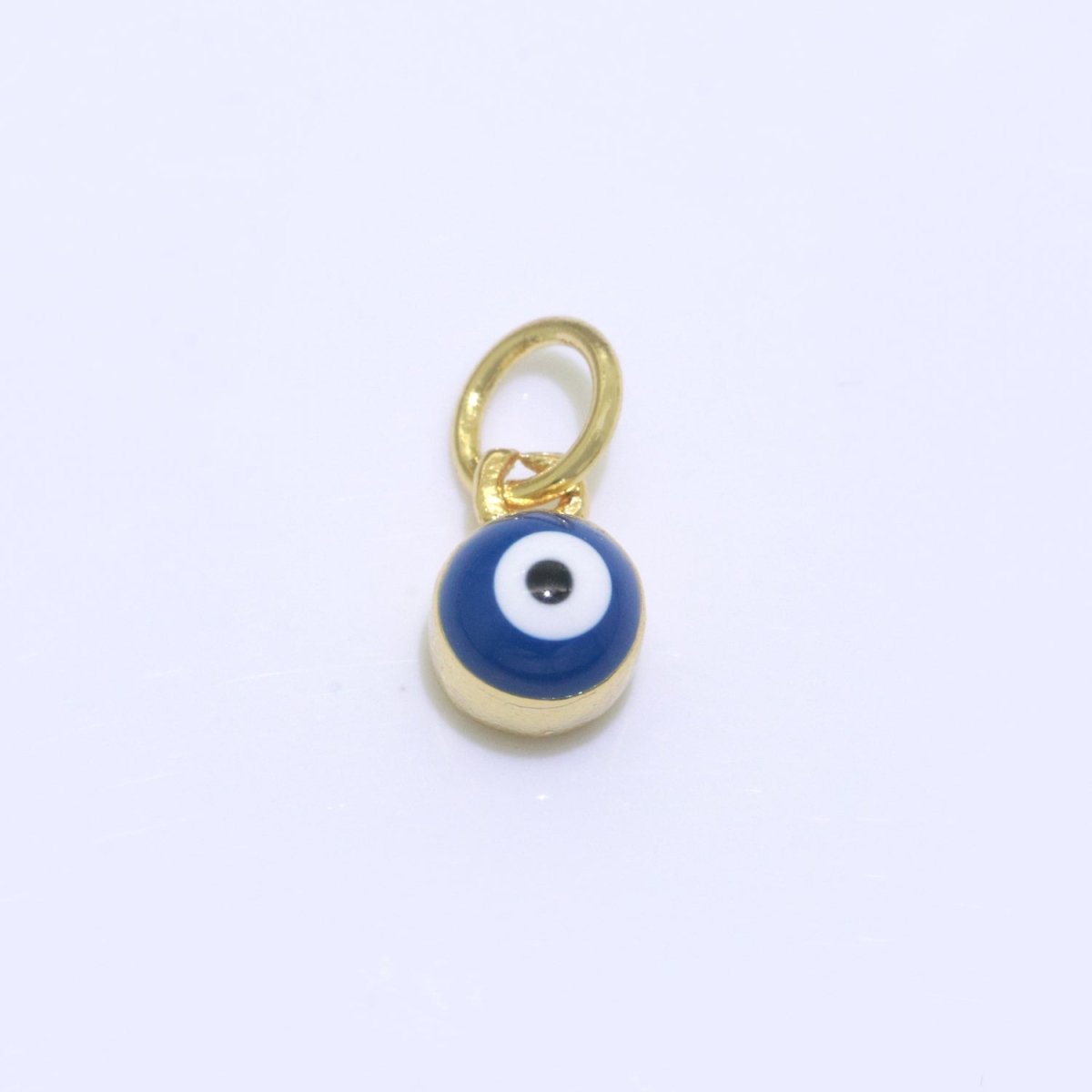 Dainty Gold Filled Mini Enamel Evil Eyes Charm, Tiny Round Evil Eye Charm, Pendants for Necklace Bracelet Earring add on charm