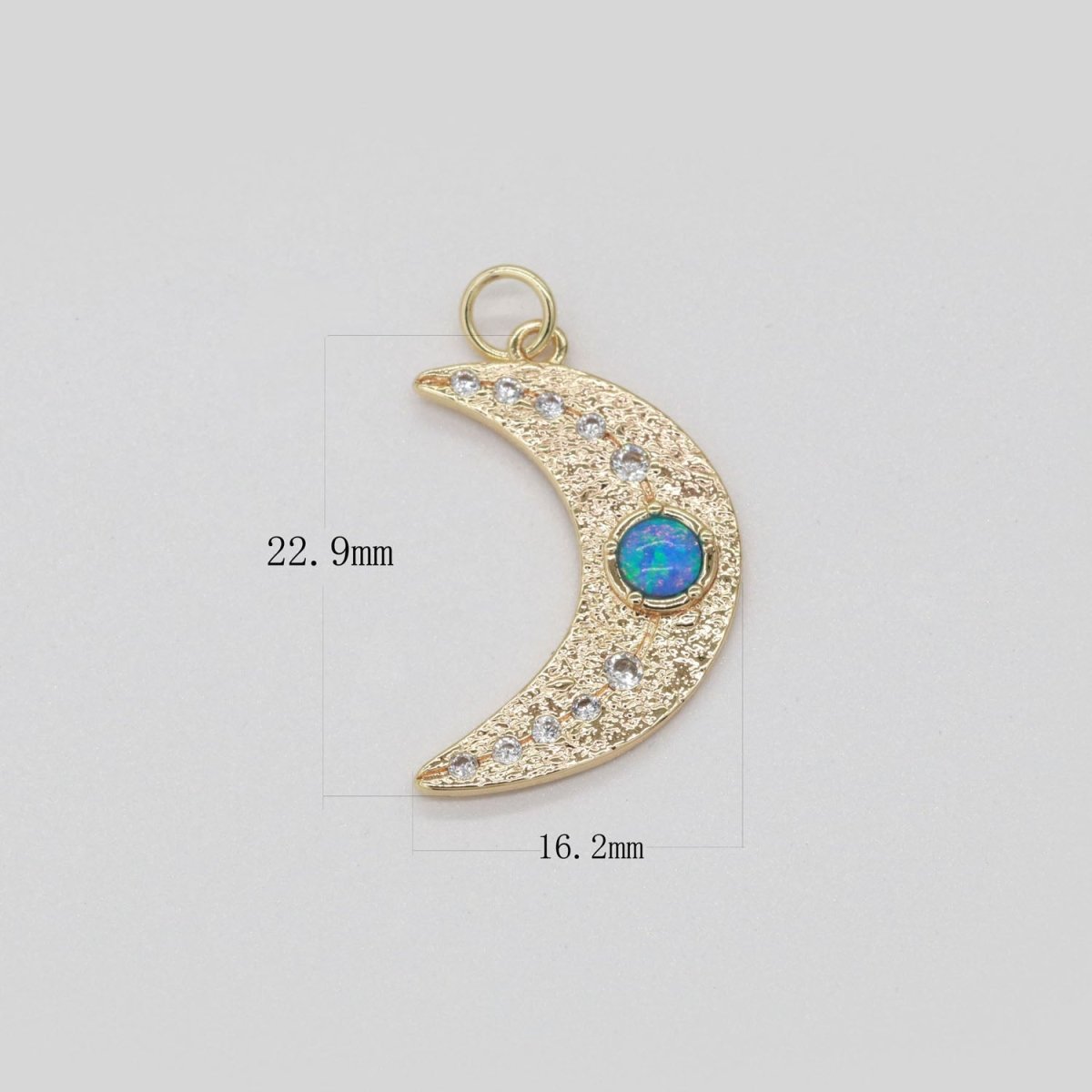 Dainty Gold Filled Opal Moon CZ Micro Pave Moon Pendant , Cubic Moon Star Charms for Necklace Earring Bracelet Charms E-903 E-904
