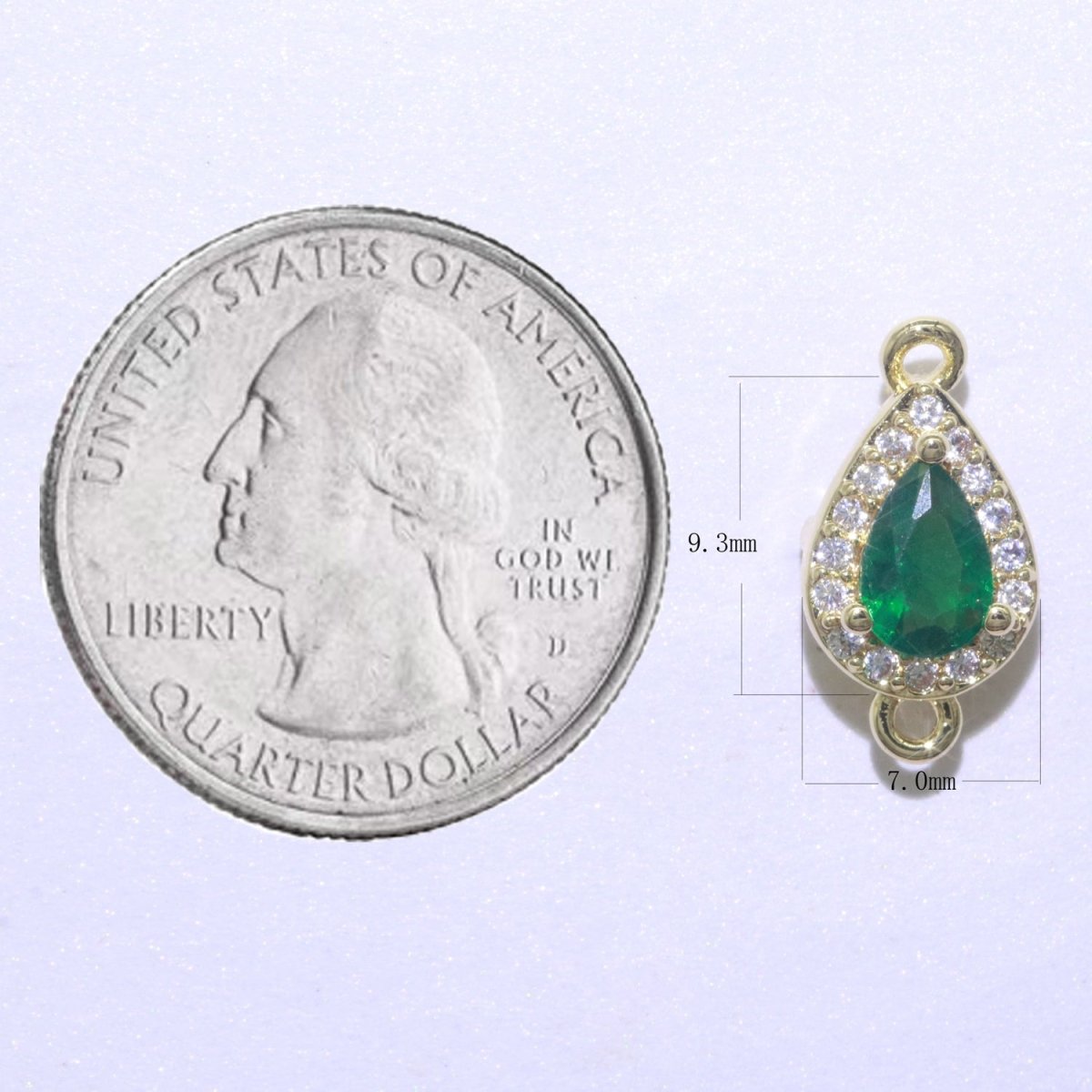 Dainty Gold Filled Stone Connectors  F-837 F-843