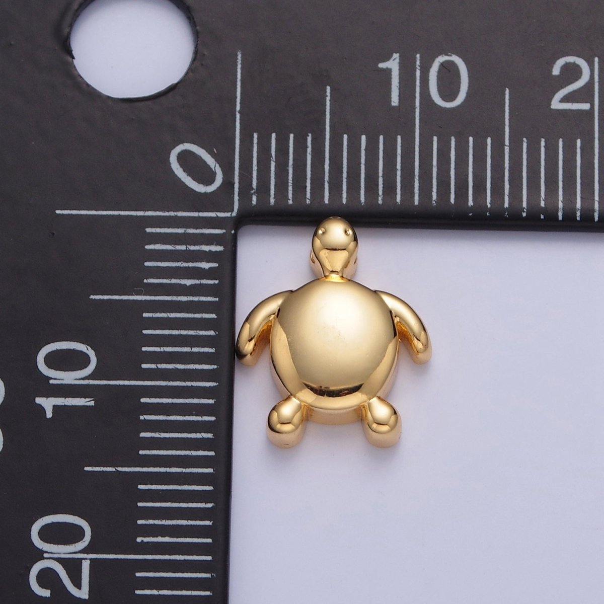 Dainty Gold Filled Turtle Bead Spacer for Bracelet W-855 - DLUXCA