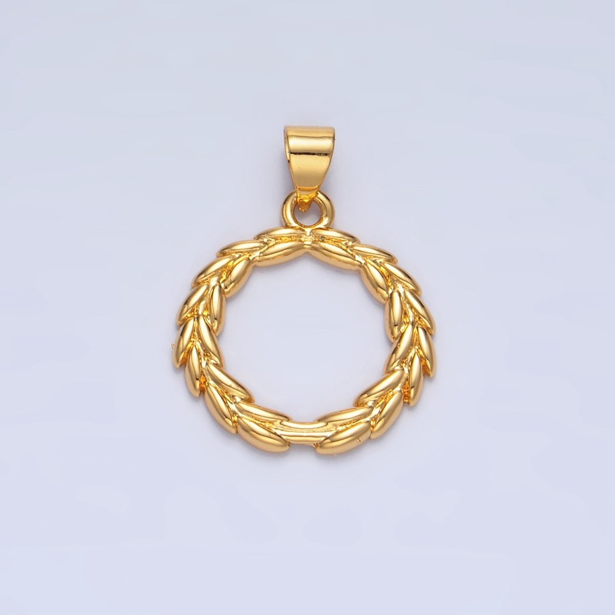 Dainty Gold Filled Wreath Charm Olive Leaf Pendants I-626