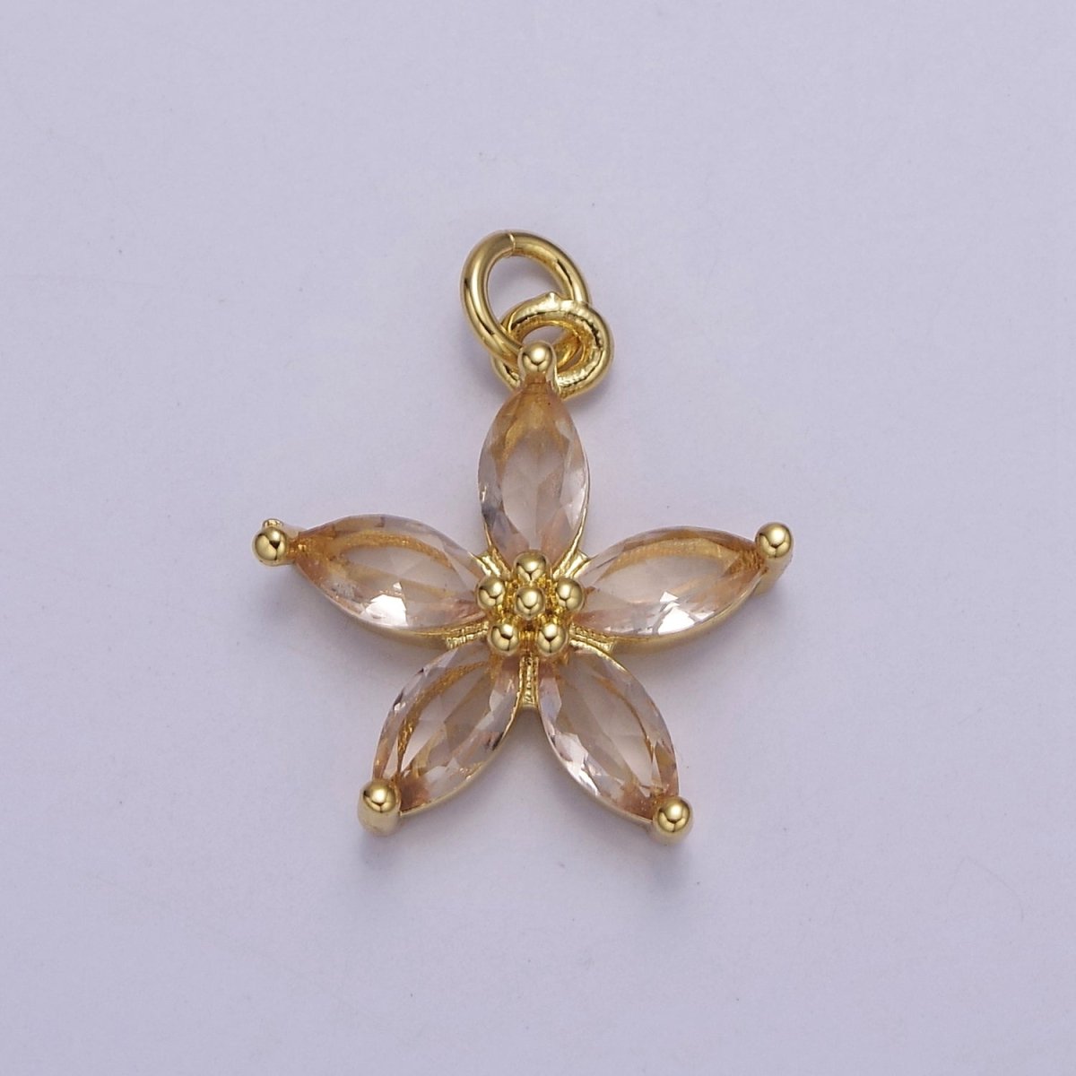 Dainty Gold Five Petal Flower Pendant, Flower Charm, Gold Flower Charm, Earring Bracelet Necklace Making Finding E-448 E-456 E-463 E-466 E-469 E-491 E-510 E-513 E-514 E-549