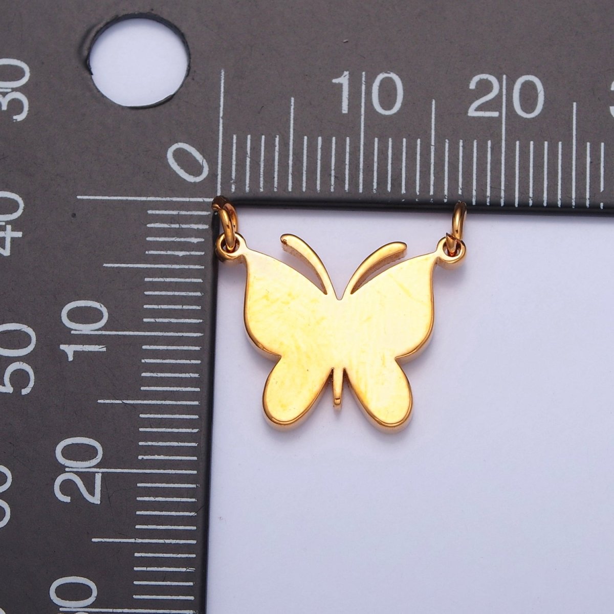 Dainty Gold Flat Butterfly Charm Connector Pendant for Necklace Bracelet 14K or 24K Gold Filled G-927 G-928 G-929
