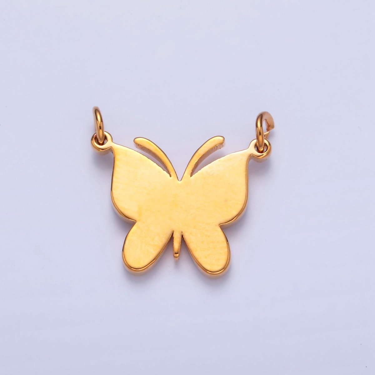 Dainty Gold Flat Butterfly Charm Connector Pendant for Necklace Bracelet 14K or 24K Gold Filled G-927 G-928 G-929