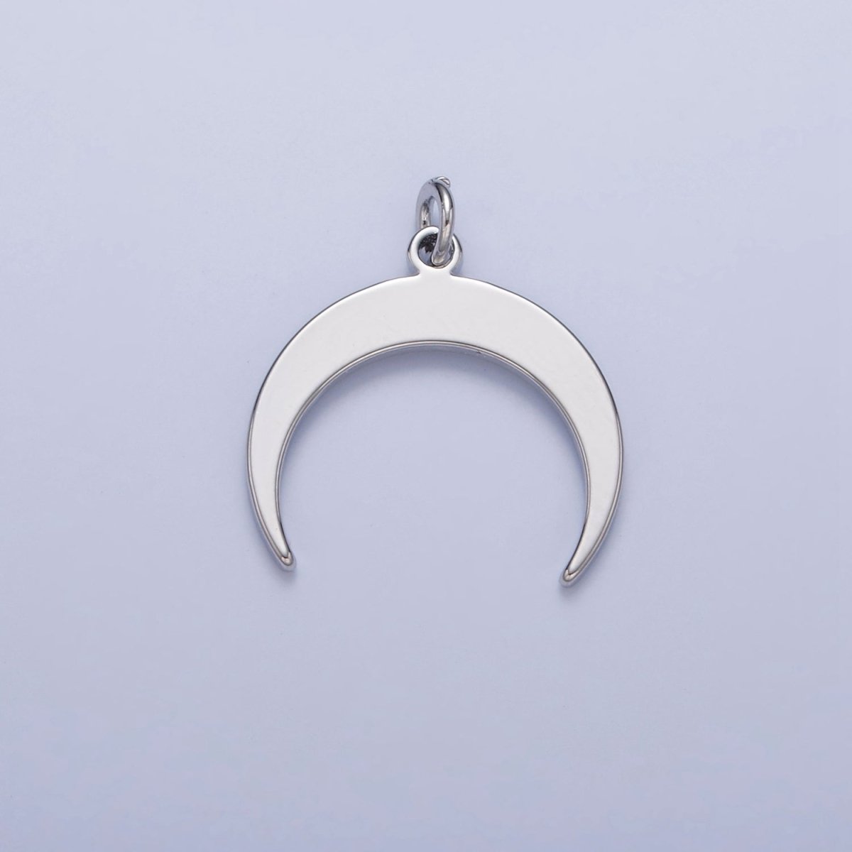 Dainty Gold Flat Crescent Moon Pendant Only Charm for Necklace Bracelet Earring 14K or 24K Gold Filled W-149~W-151