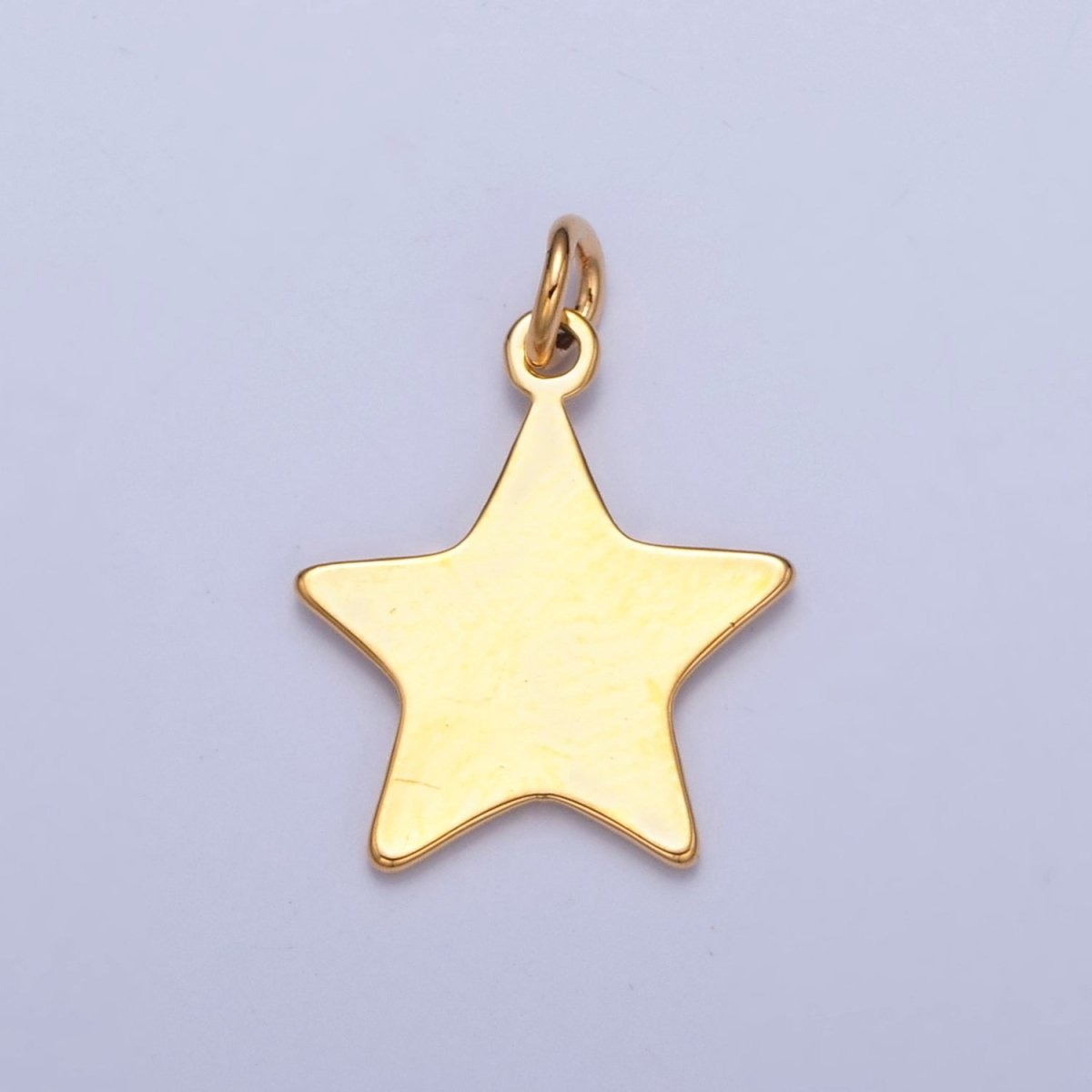 Dainty Gold Flat Star Pendant Only Charm for Necklace Bracelet Earring 14K or 24K Gold Filled W-152~W-154