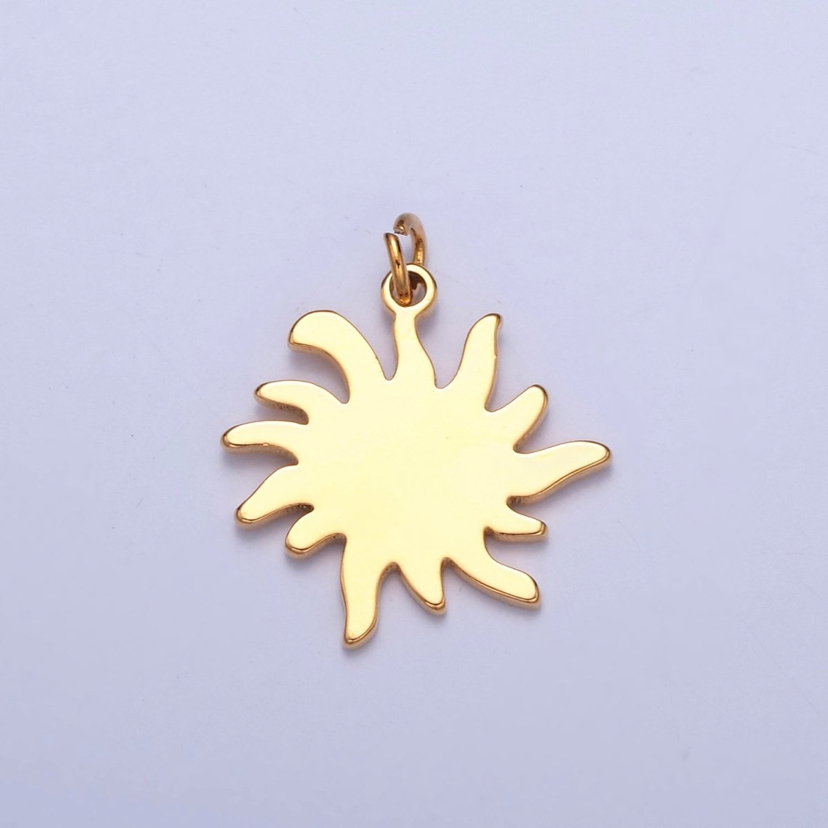 Dainty Gold Flat SUN Pendant Only Charm for Necklace Bracelet Earring 14K or 24K Gold Filled W-256~W-258