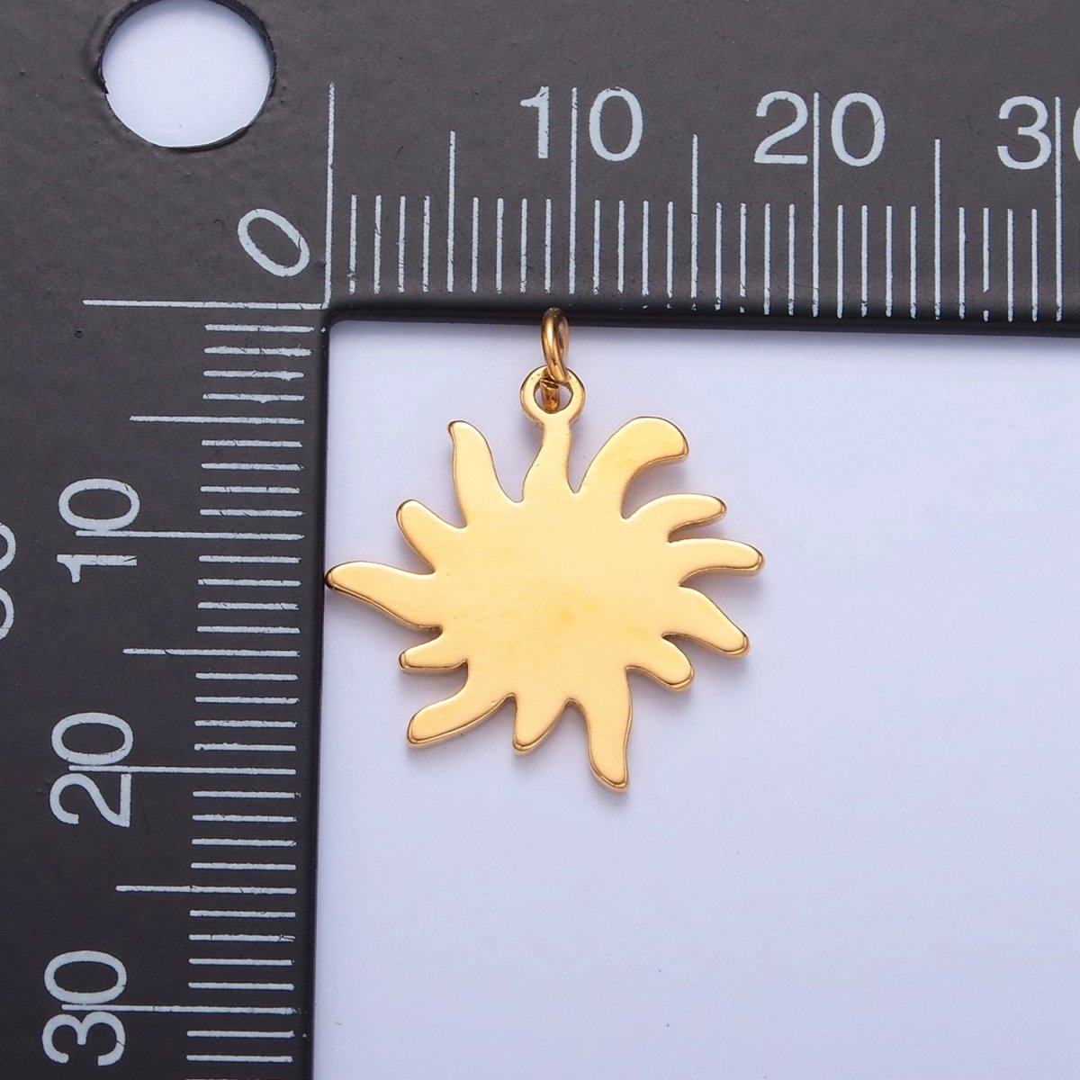 Dainty Gold Flat SUN Pendant Only Charm for Necklace Bracelet Earring 14K or 24K Gold Filled W-256~W-258