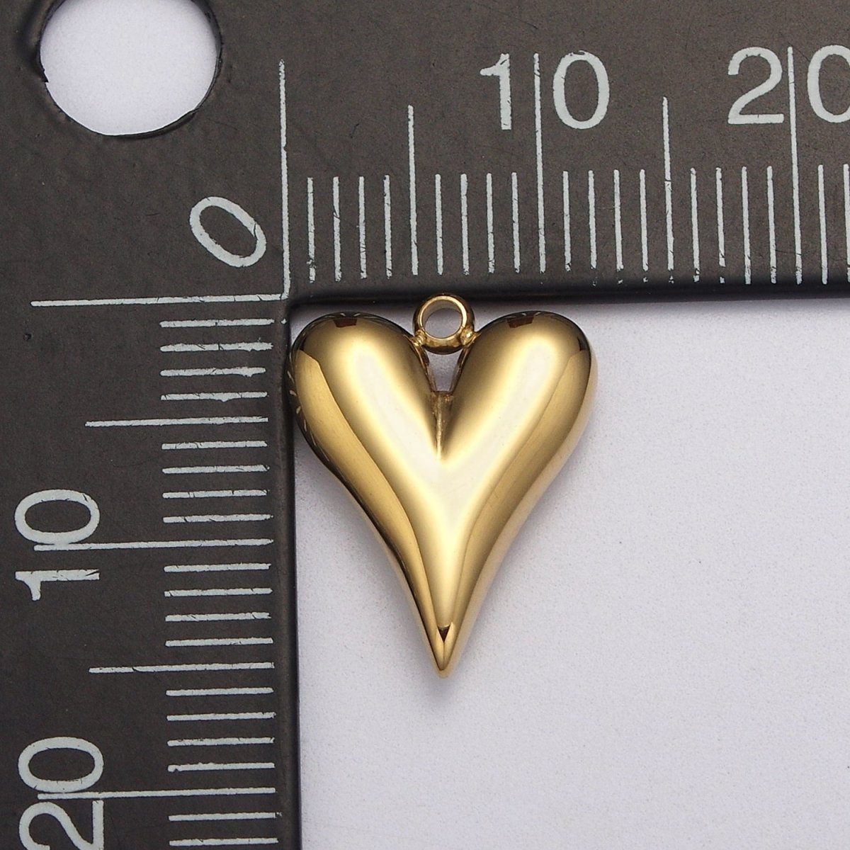 Dainty Gold Heart Charm, Earring Charm, Heart Necklace Pendant, Bracelet Charm Stainless Steel Finding E-749