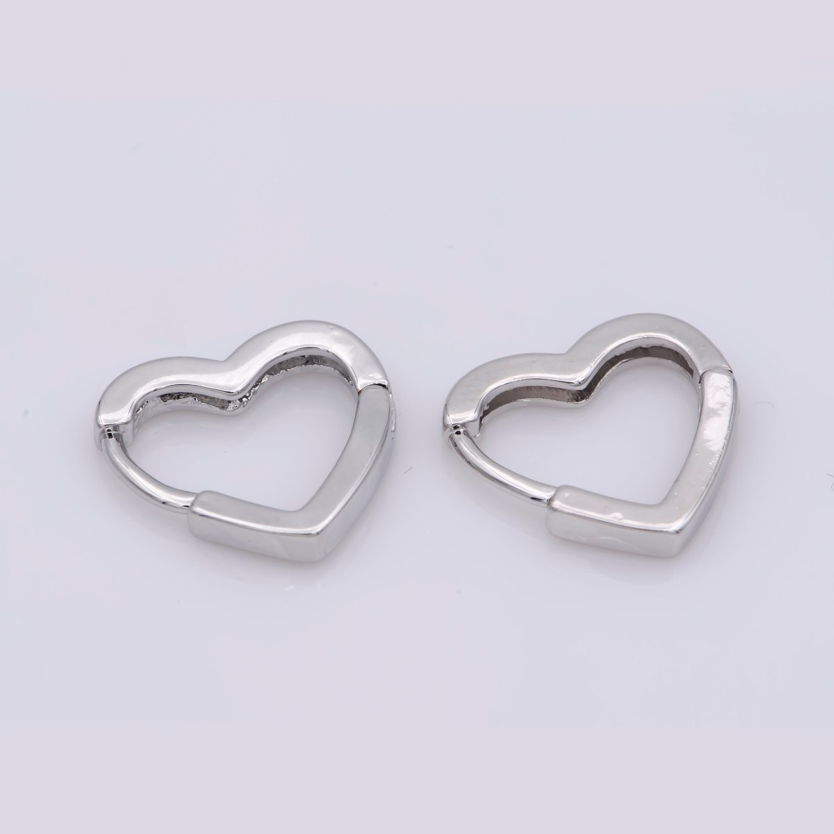 Dainty Gold Heart Hoop Earrings, Small Gold One Touch Hoops, Heart Earring Gift For Her 24k Gold Filled Earring K-582 K-760 Q-084