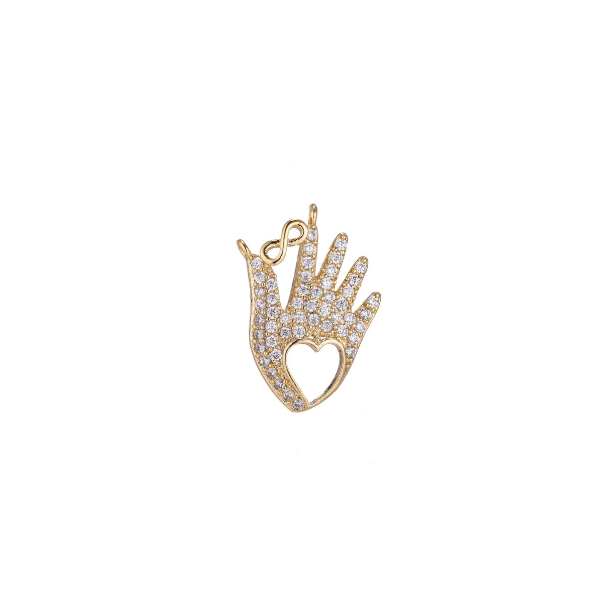 Dainty Gold Love Bird Dove Bracelet Connector, 18K Gold Filled Micro Pave CZ Charm, Eternal Forever Love Necklace Pendant for Jewelry Making F-238 - DLUXCA