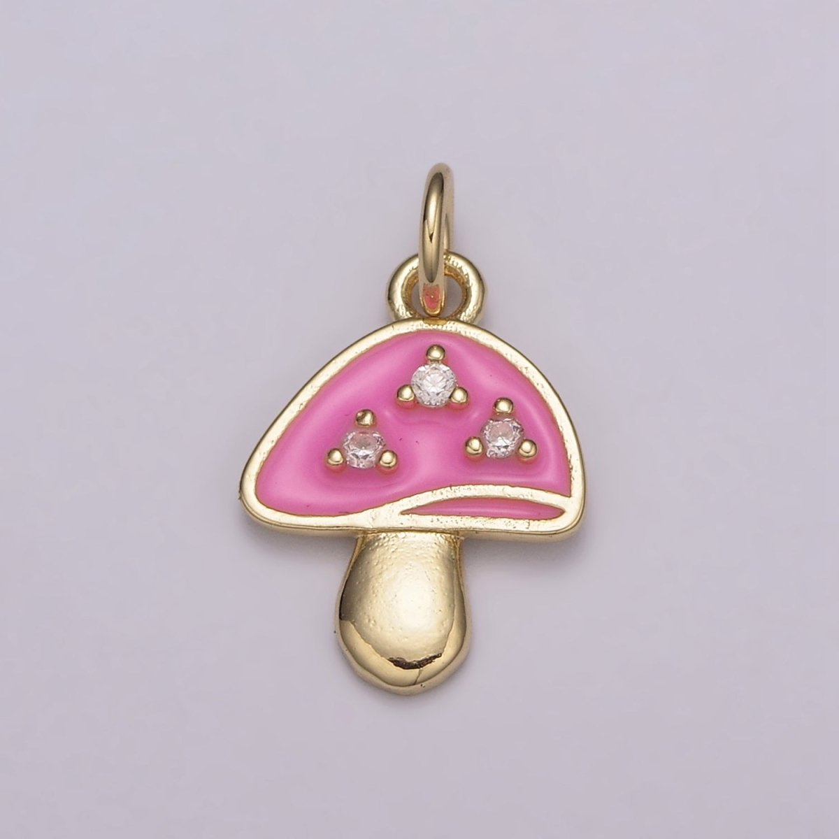 Dainty Gold Mushroom Charms, Enamel Magic Mushroom Pendant for Necklace Bracelet Earring Fantasy Jewelry for add on charm E-619-E-623