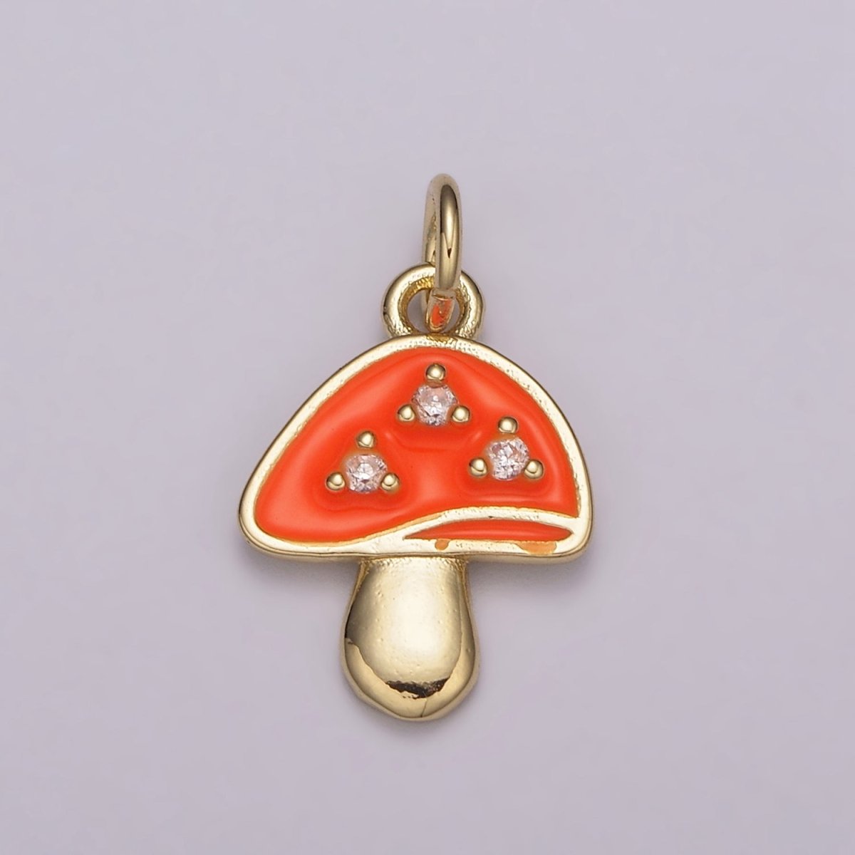 Dainty Gold Mushroom Charms, Enamel Magic Mushroom Pendant for Necklace Bracelet Earring Fantasy Jewelry for add on charm E-619-E-623