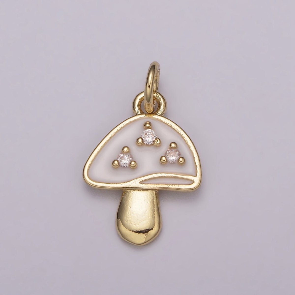 Dainty Gold Mushroom Charms, Enamel Magic Mushroom Pendant for Necklace Bracelet Earring Fantasy Jewelry for add on charm E-619-E-623