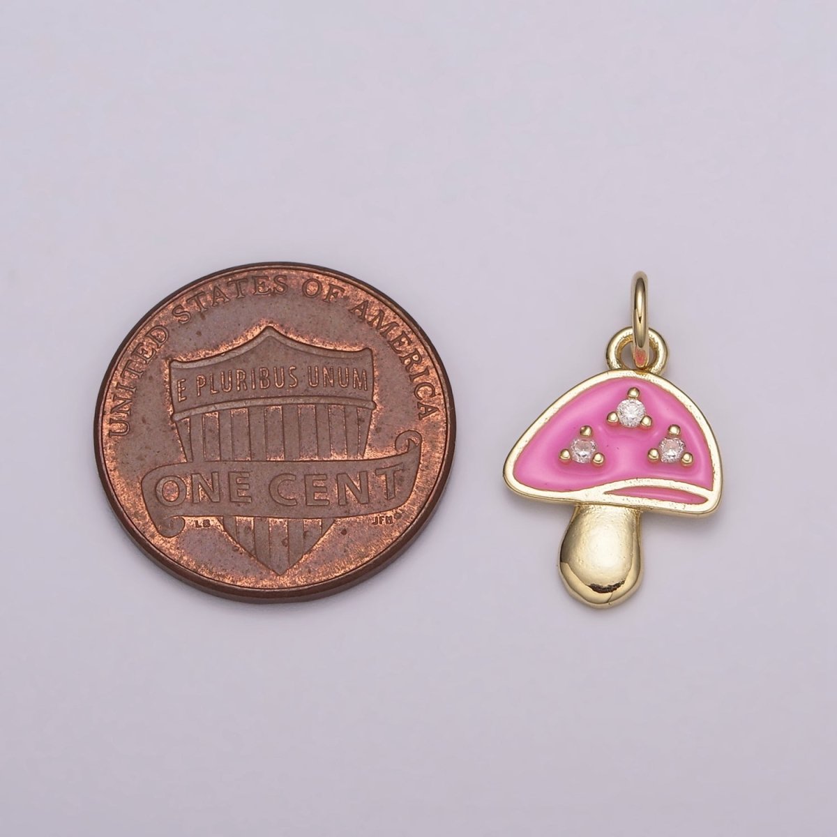 Dainty Gold Mushroom Charms, Enamel Magic Mushroom Pendant for Necklace Bracelet Earring Fantasy Jewelry for add on charm E-619-E-623
